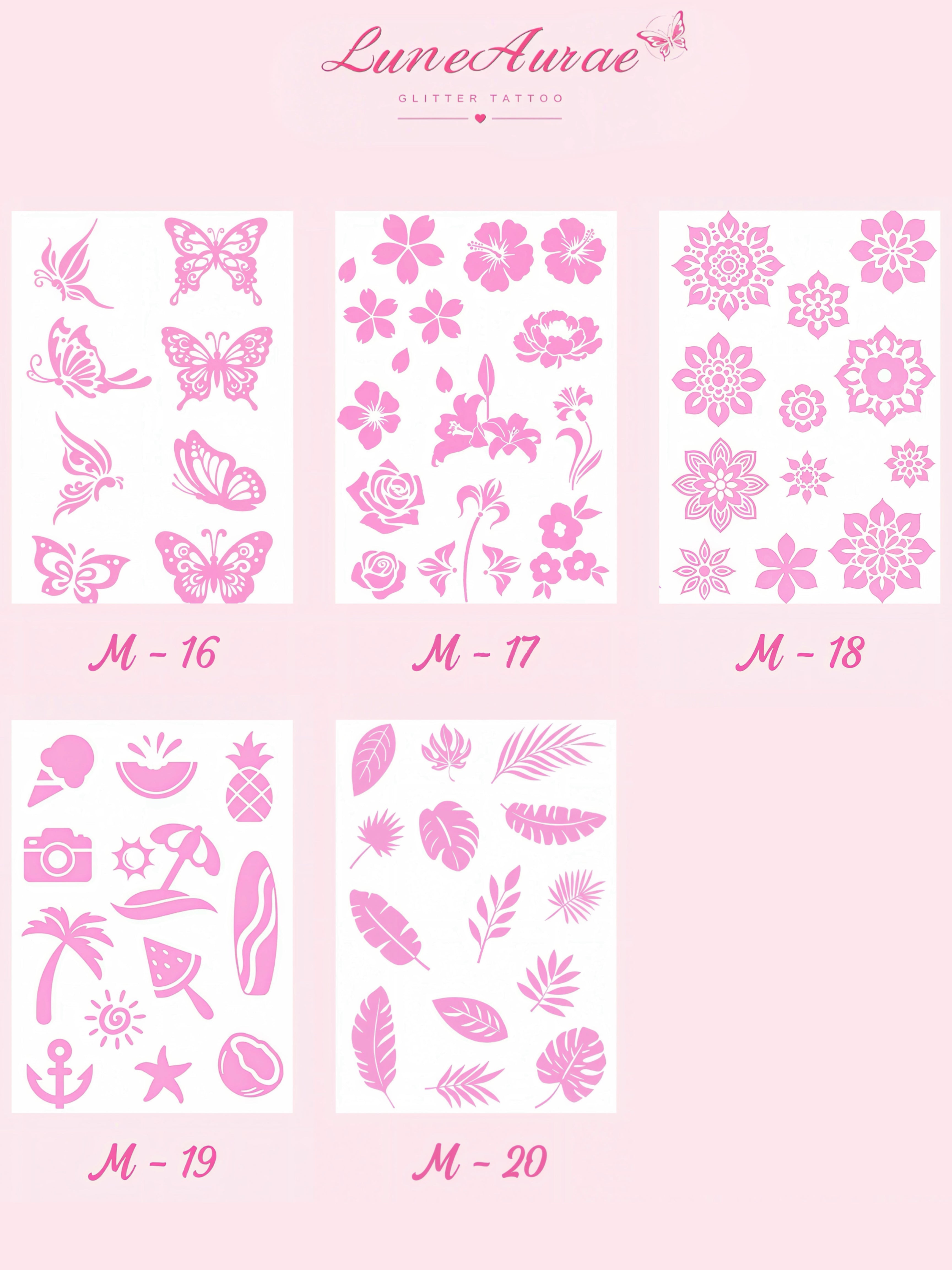 DIY Glitter Tattoo Sticker - M Series