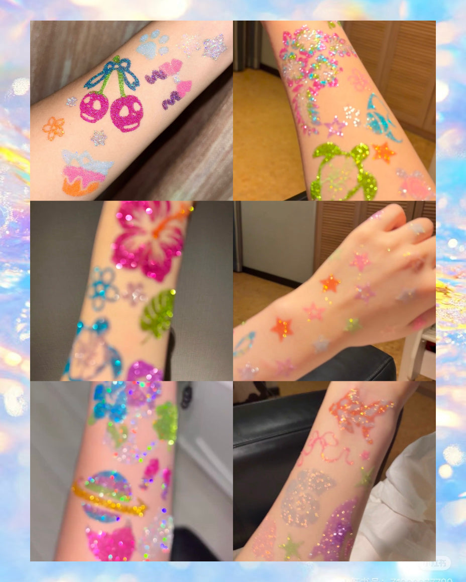 DIY Glitter Tattoo Sticker