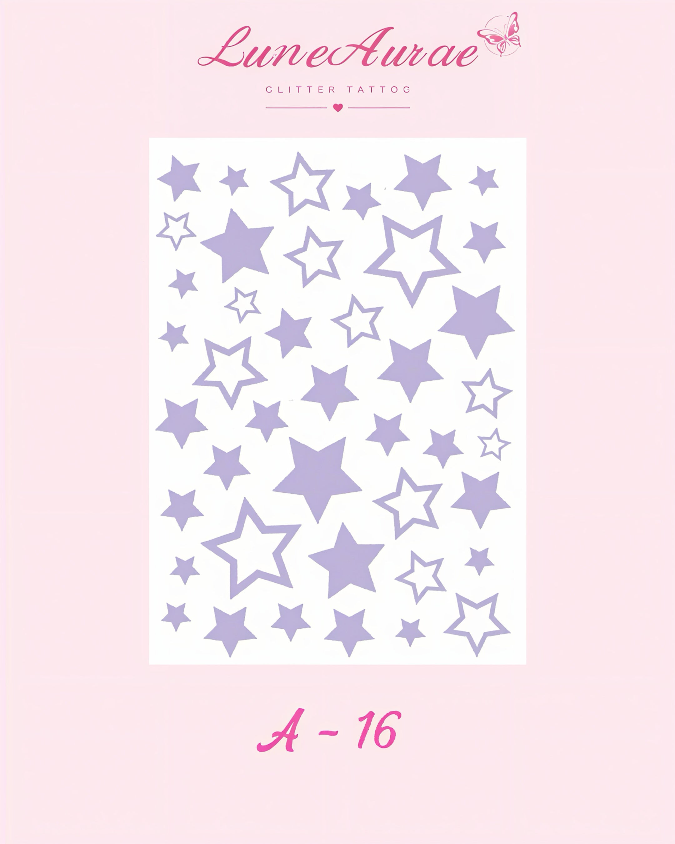 DIY Glitter Tattoo Sticker-A series