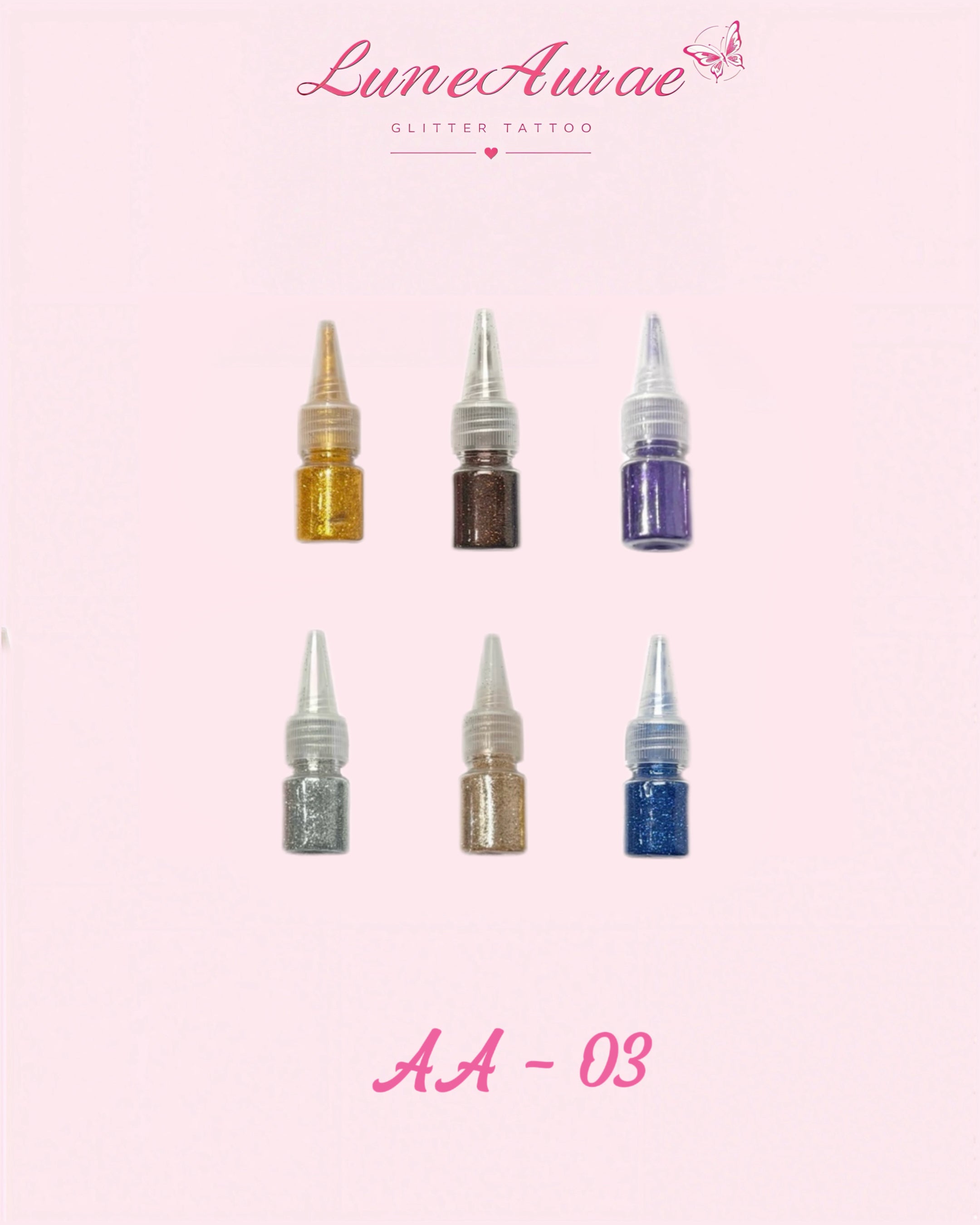 DIY Glitter Tattoo Sticker Set -A series