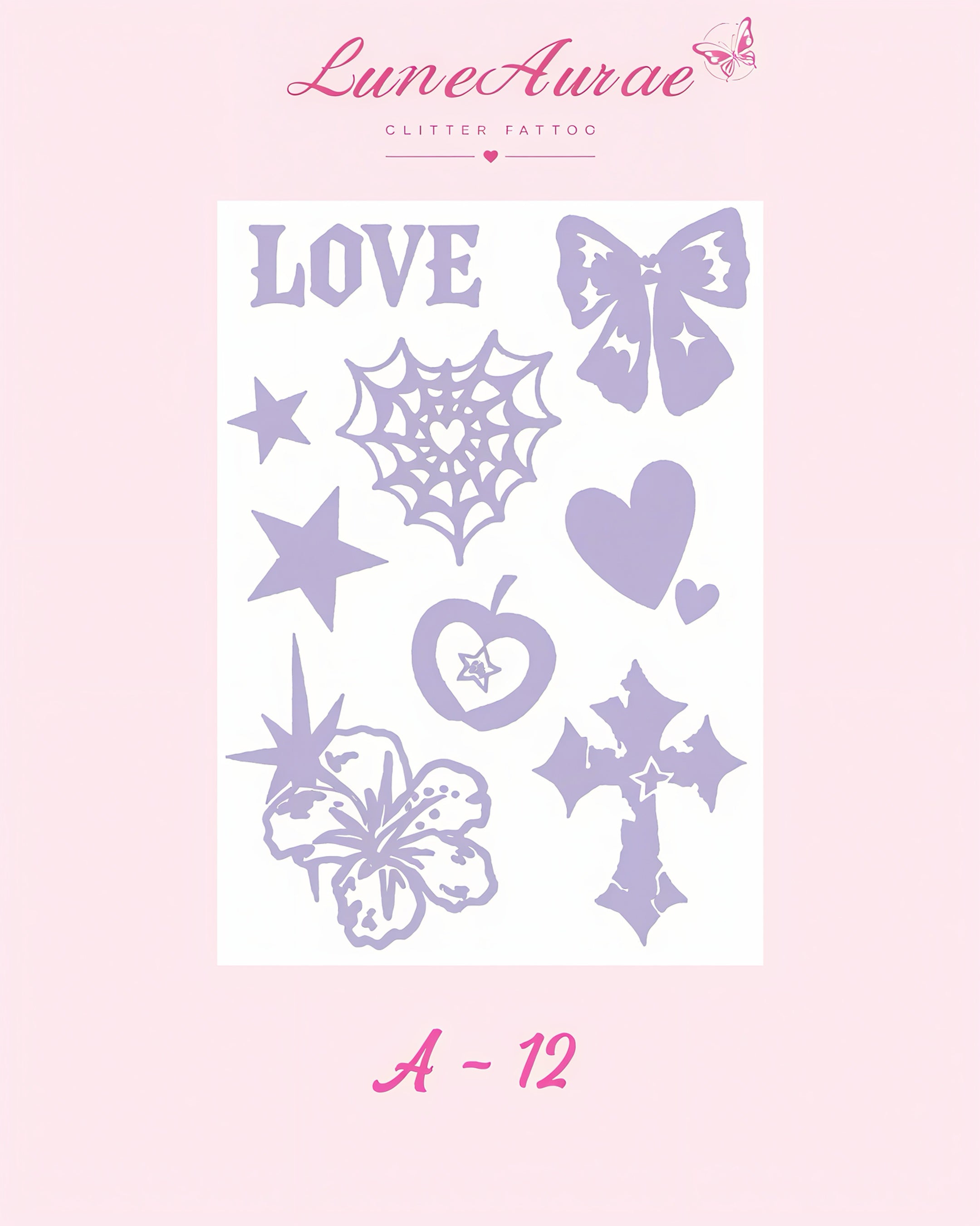 DIY Glitter Tattoo Sticker-A series
