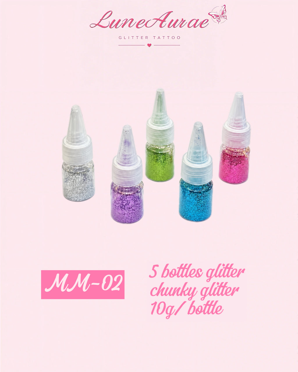 DIY Glitter Tattoo Sticker Set- M series