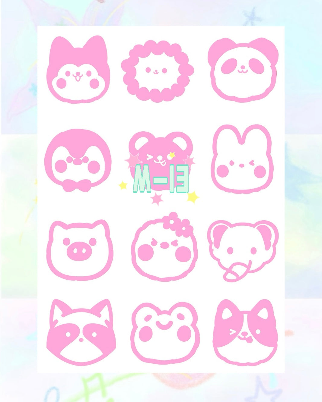 1 Sheet DIY Glitter Tattoos - M Series