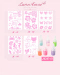 DIY Glitter Tattoo Sticker Set- M series