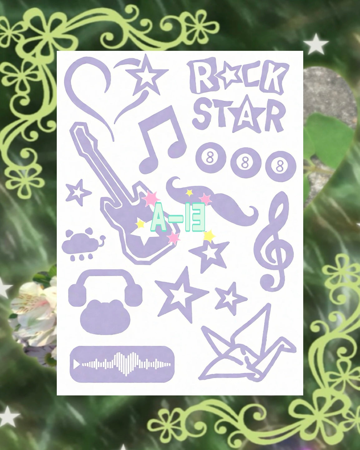 DIY Glitter Tattoo Sticker-A series