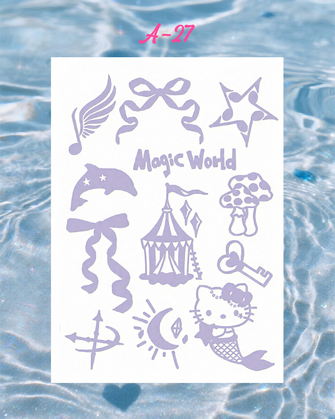 DIY Glitter Tattoo Sticker-A series