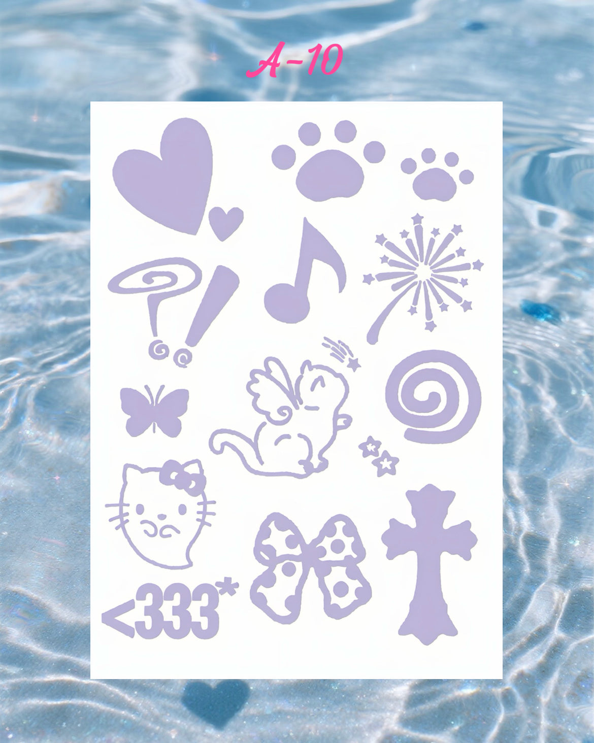 DIY Glitter Tattoo Sticker-A series