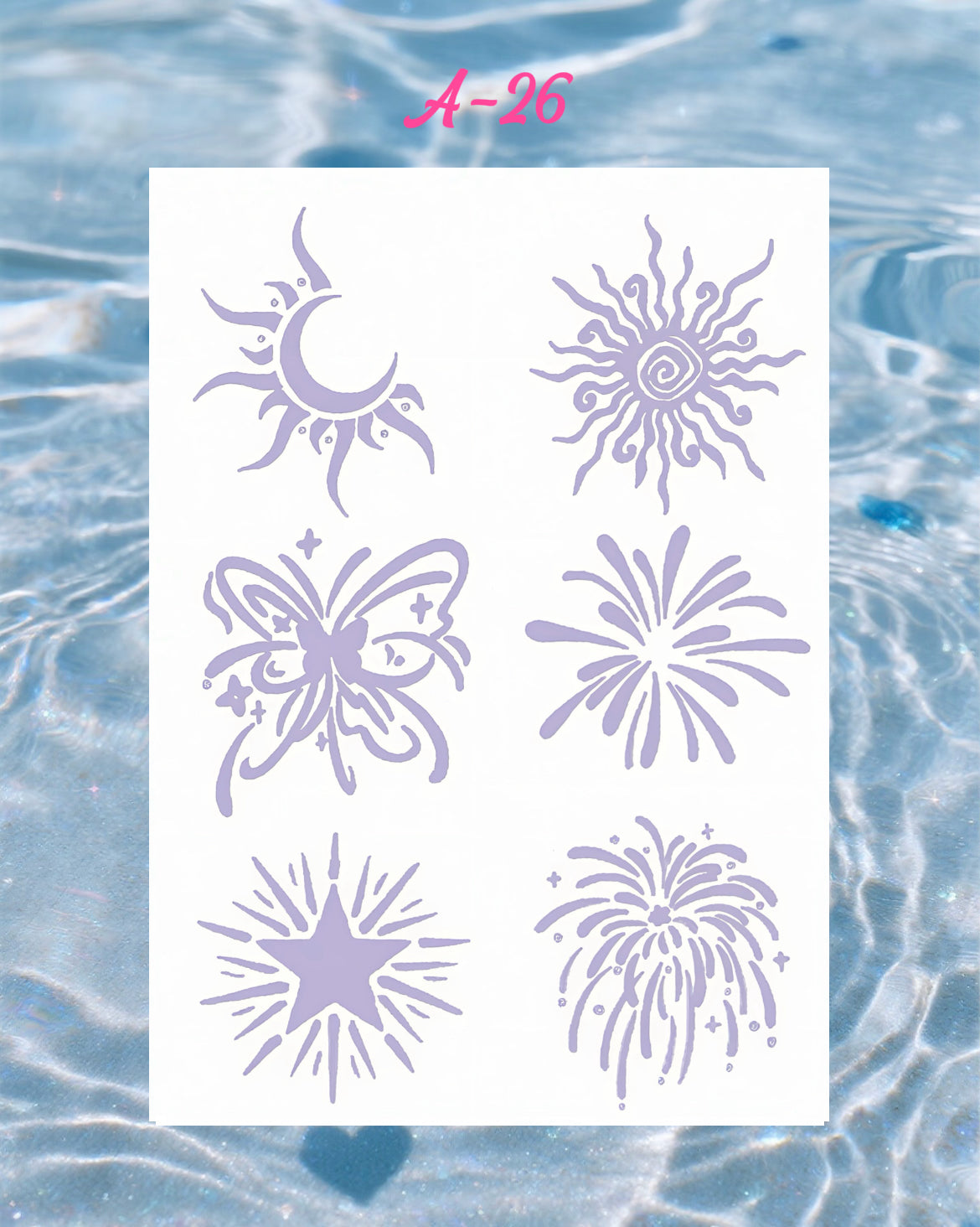 DIY Glitter Tattoo Sticker-A series