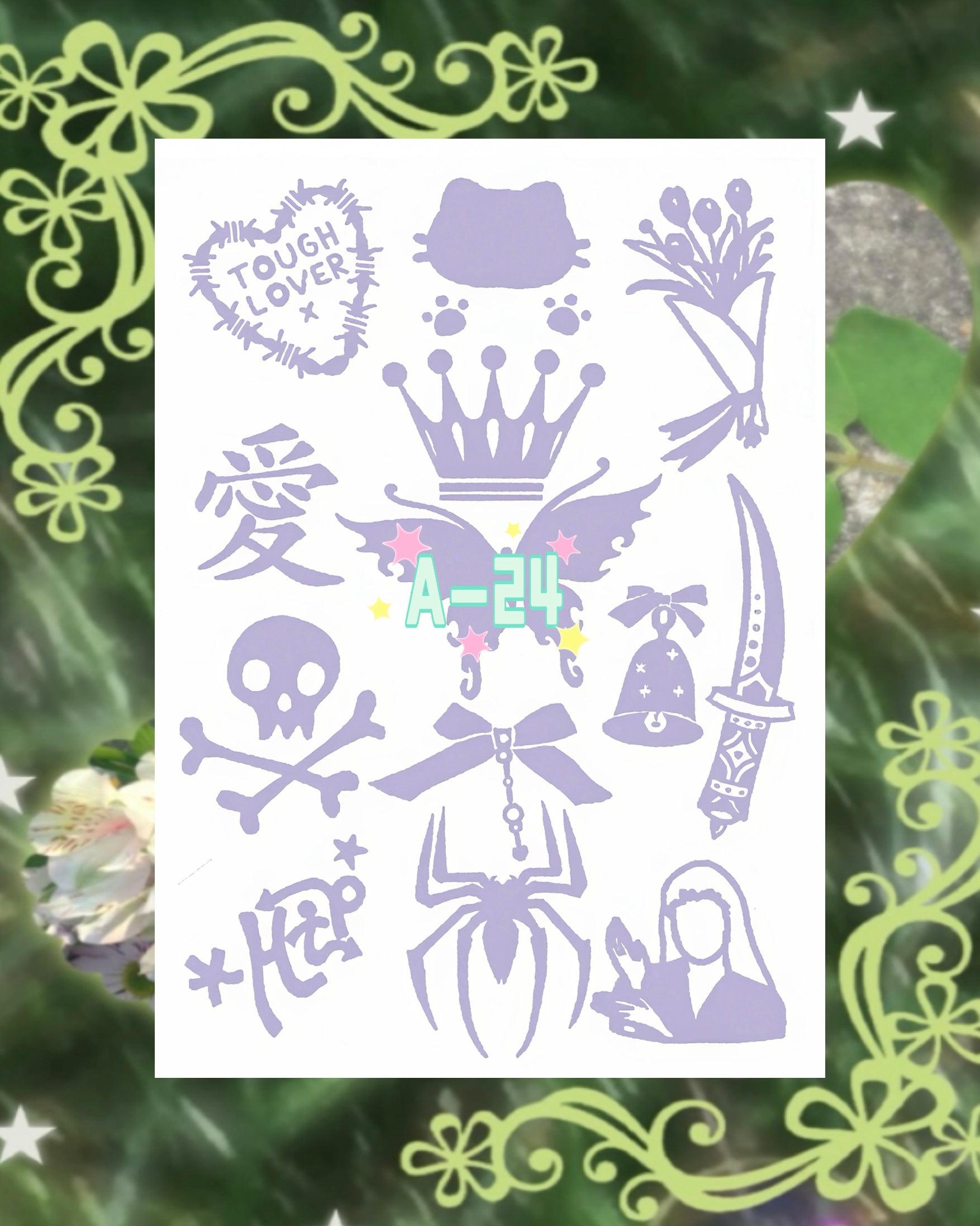 DIY Glitter Tattoo Sticker-A series