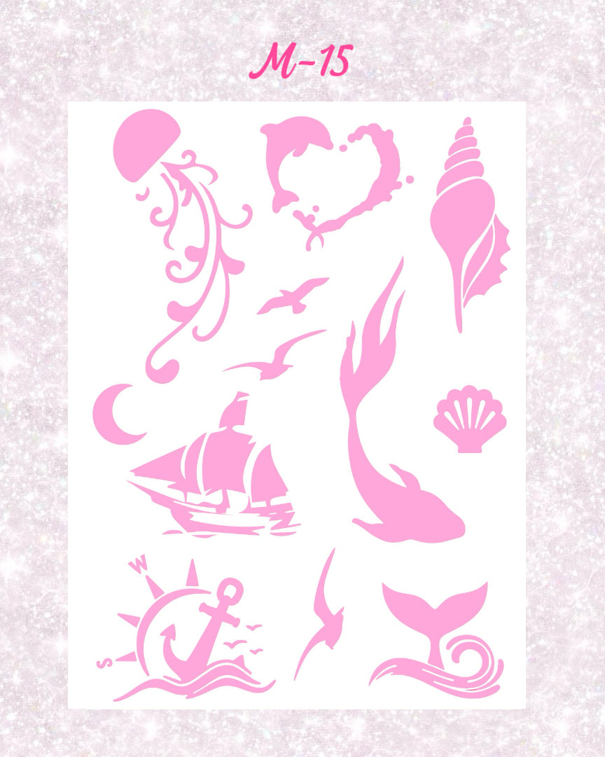DIY Glitter Tattoo Sticker - M Series