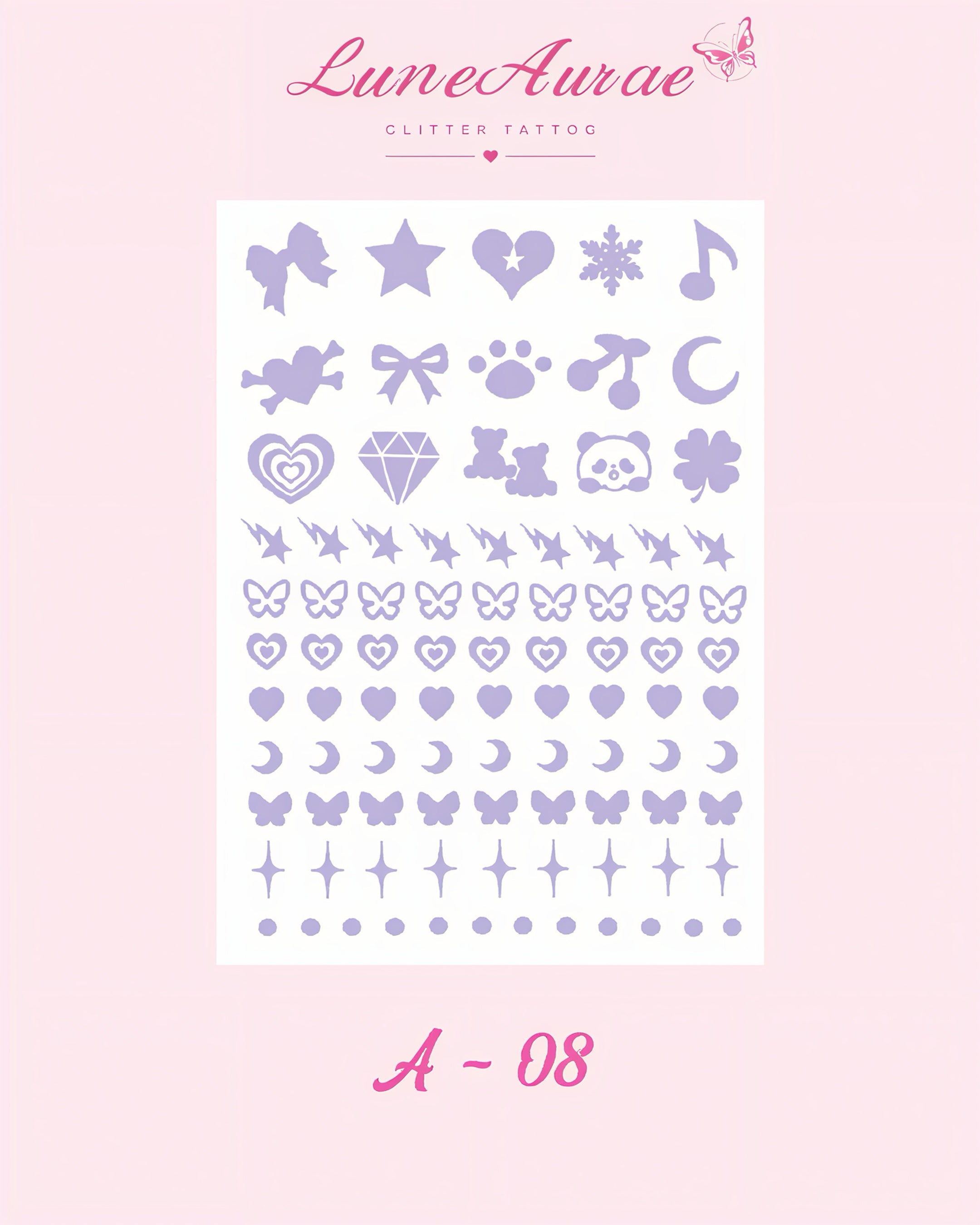 DIY Glitter Tattoo Sticker-A series