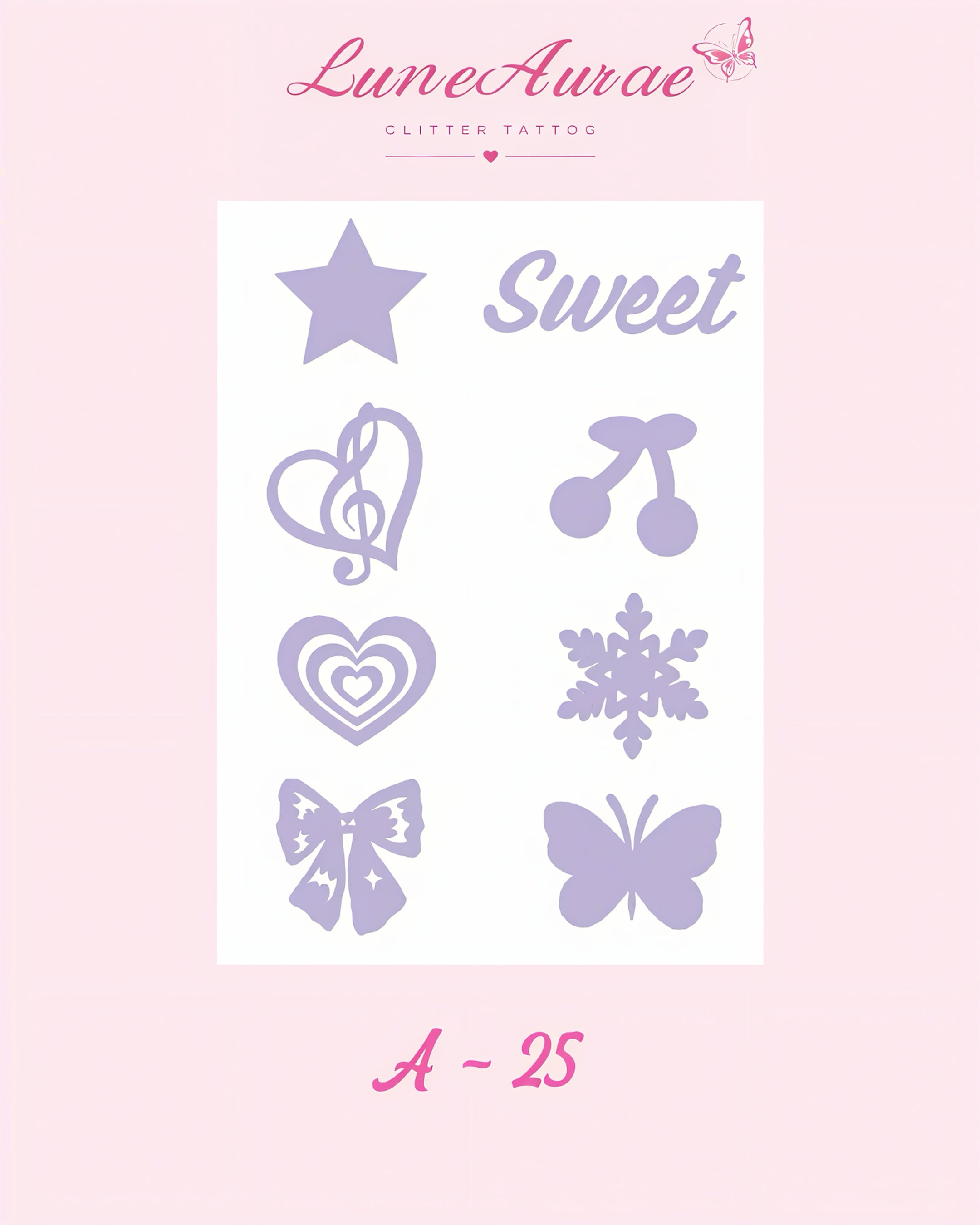 DIY Glitter Tattoo Sticker-A series