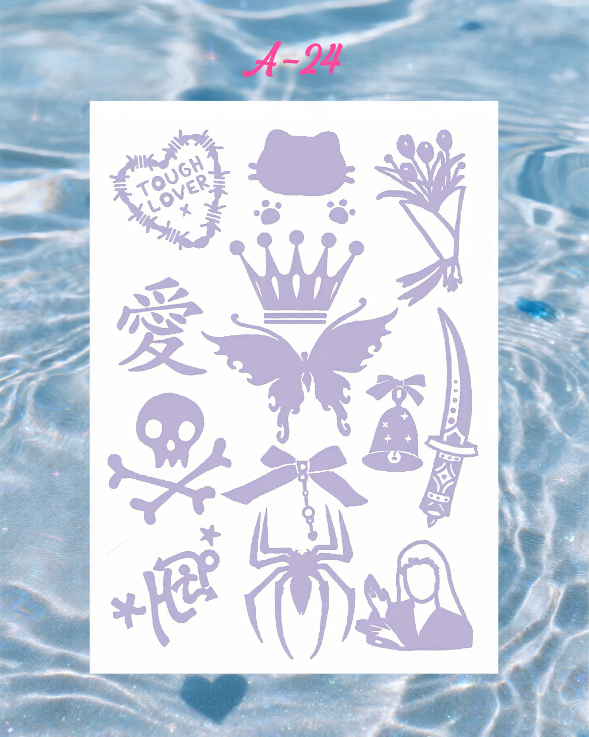 DIY Glitter Tattoo Sticker-A series