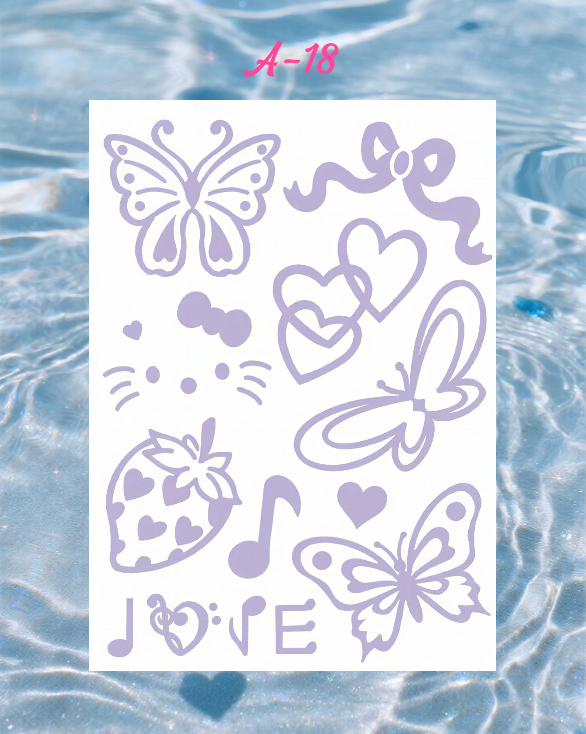 DIY Glitter Tattoo Sticker-A series
