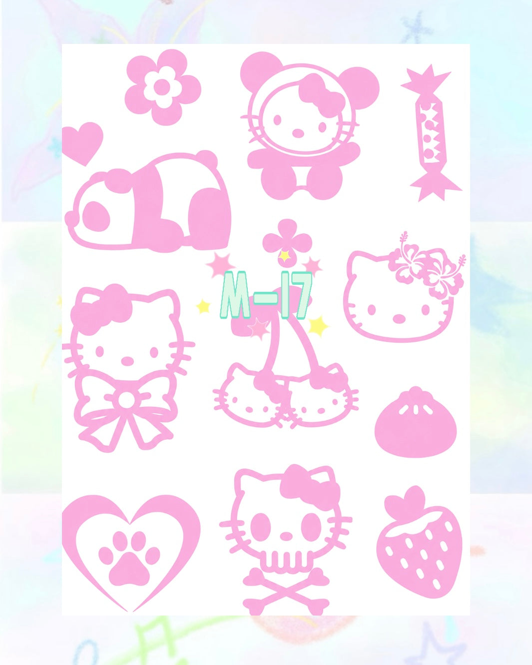 1 Sheet DIY Glitter Tattoos - M Series