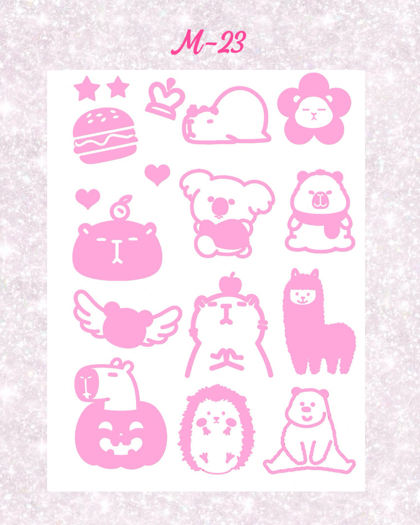 DIY Glitter Tattoo Sticker - M Series