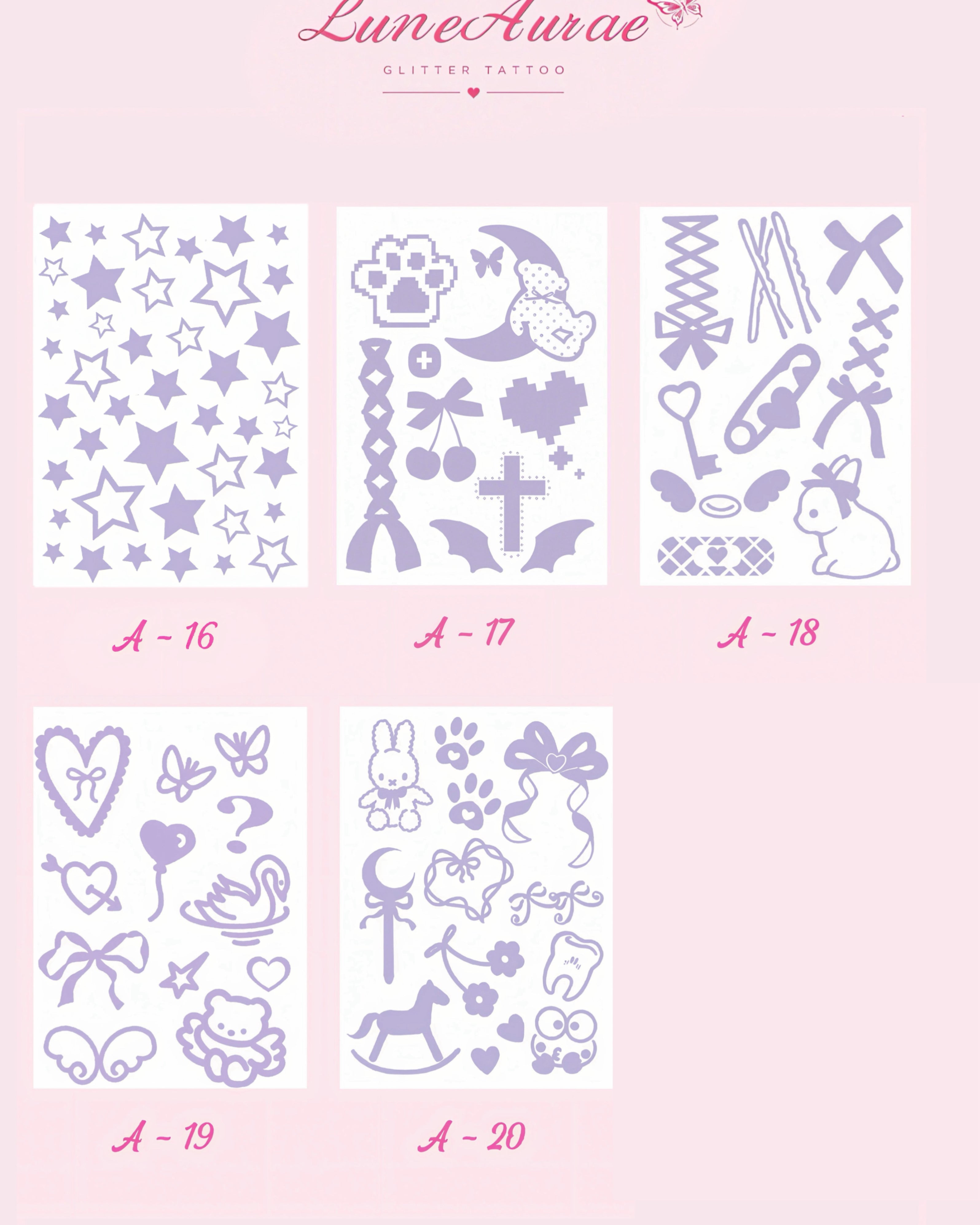 DIY Glitter Tattoo Stickers -A series