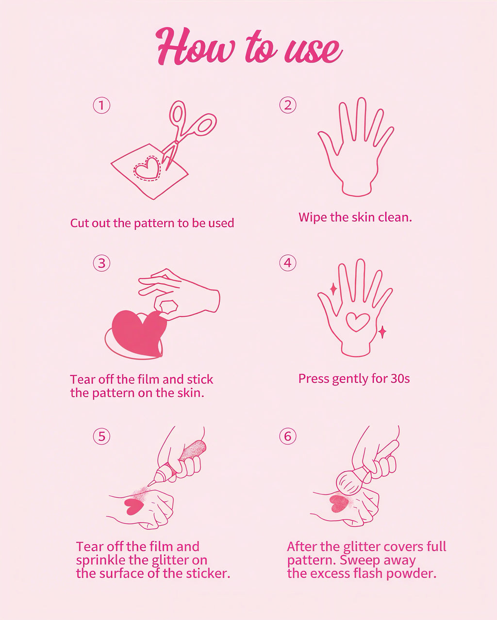 100/200/500 sheets Custom your pattern - DIY Glitter Tattoo sticker