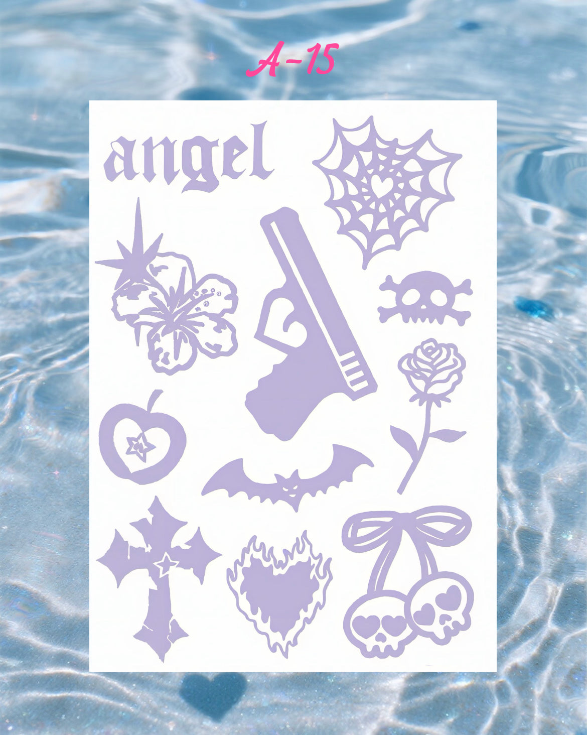 DIY Glitter Tattoo Sticker-A series