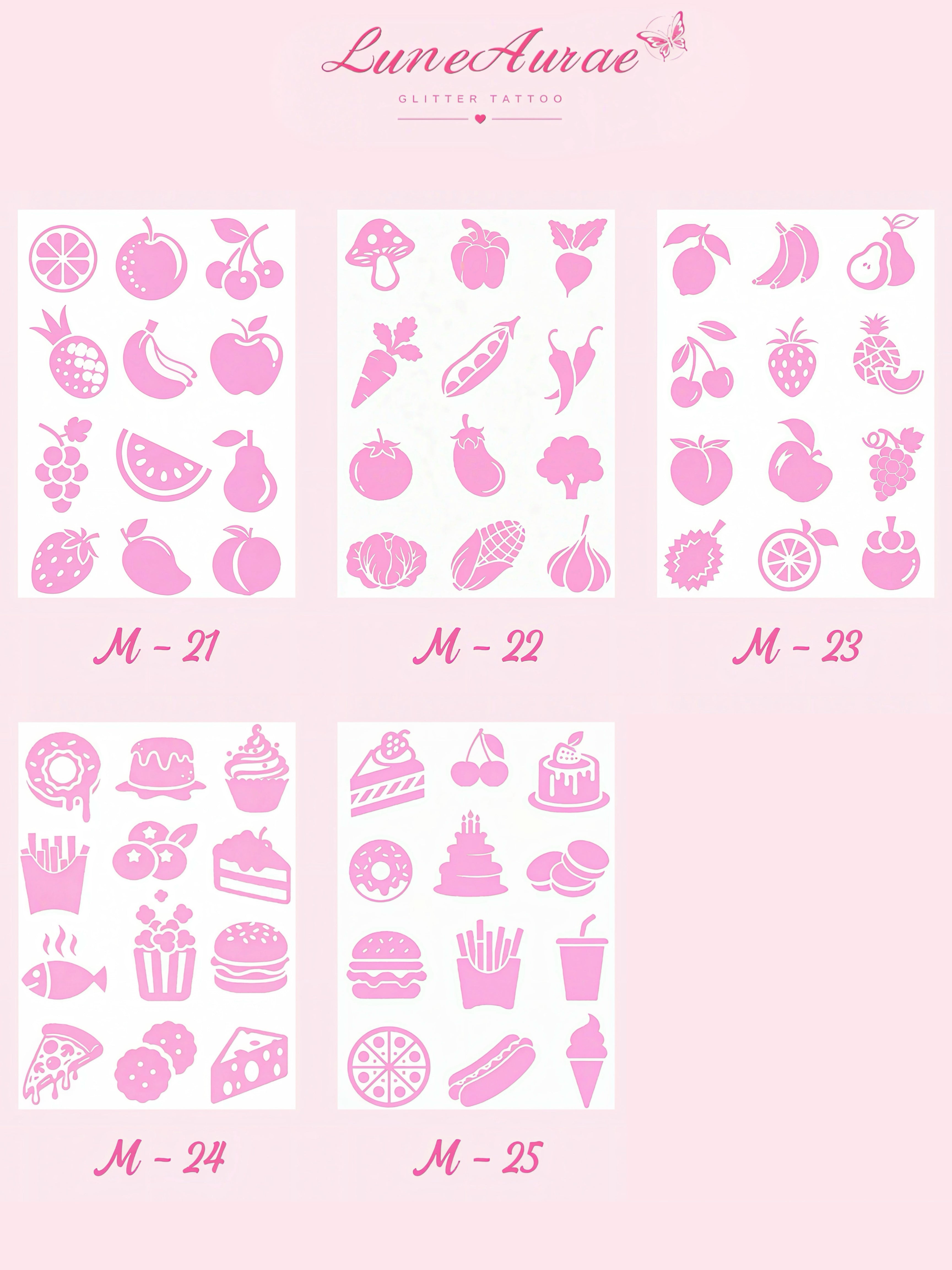 DIY Glitter Tattoo Sticker - M Series