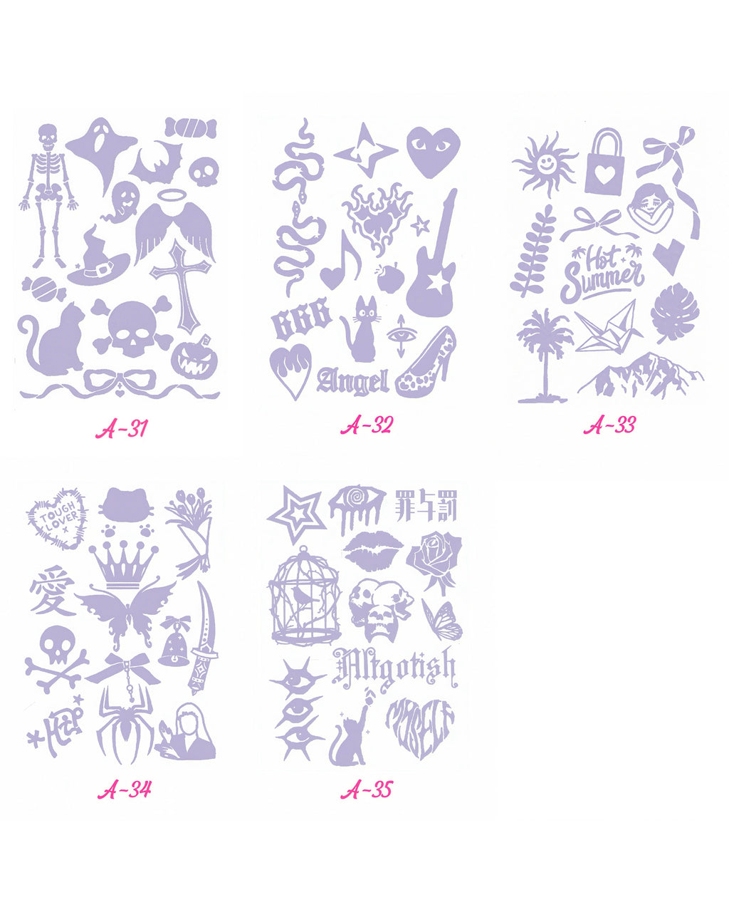 DIY Glitter Tattoo Sticker - A Series New Arrival