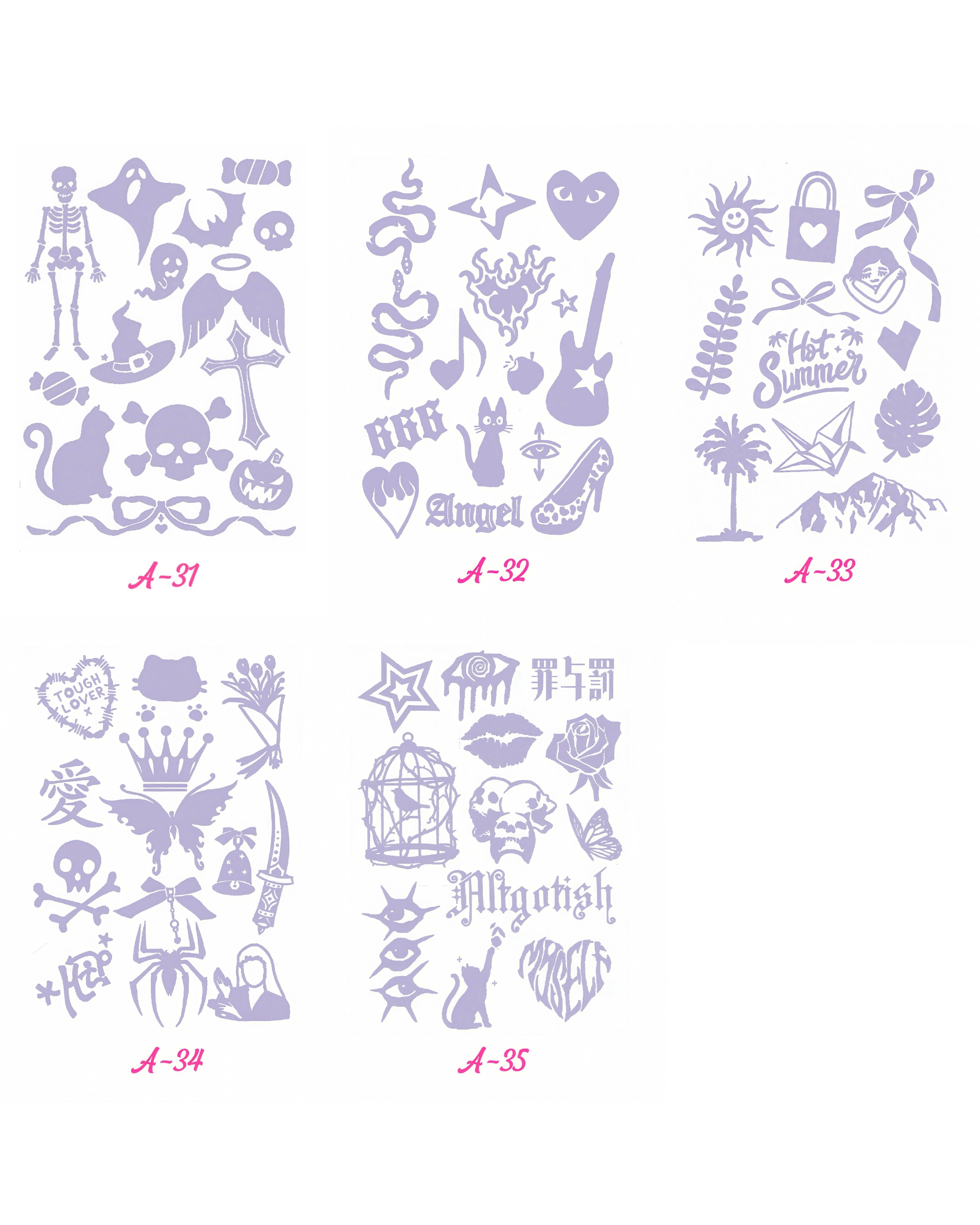 DIY Glitter Tattoo Sticker - A Series New Arrival