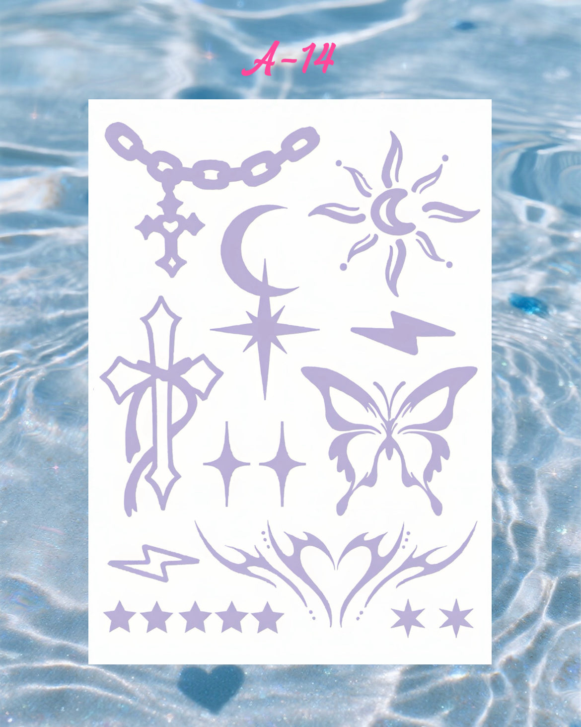 DIY Glitter Tattoo Sticker-A series