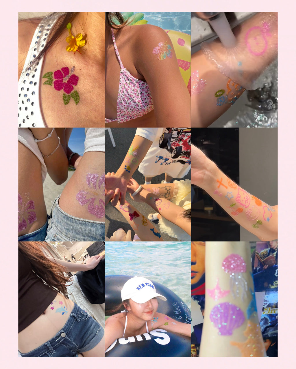 100/200/500 sheets Custom your pattern - DIY Glitter Tattoo sticker