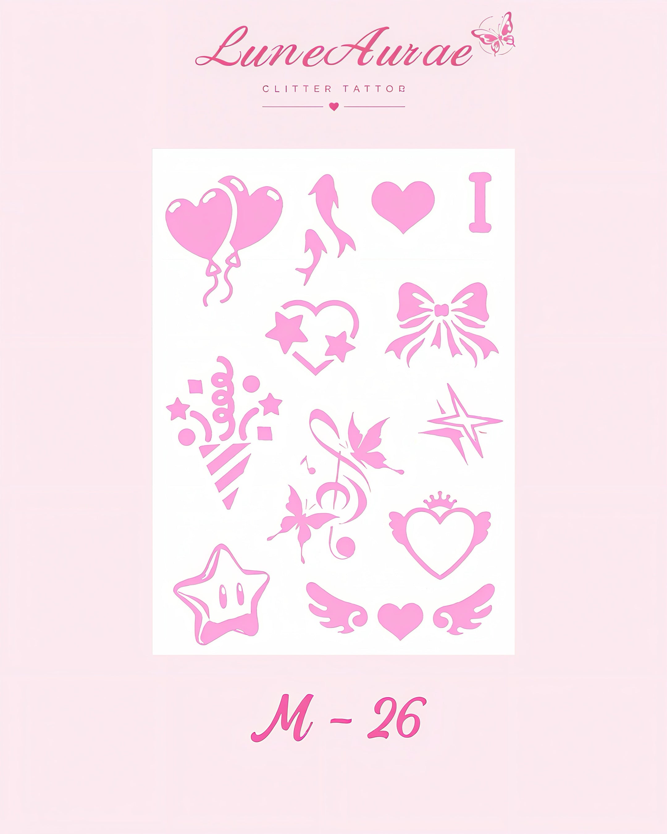 DIY Glitter Tattoo Sticker - M Series