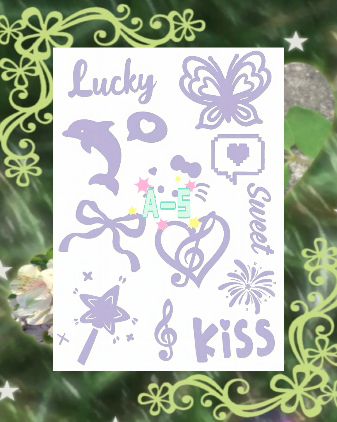 DIY Glitter Tattoo Sticker-A series