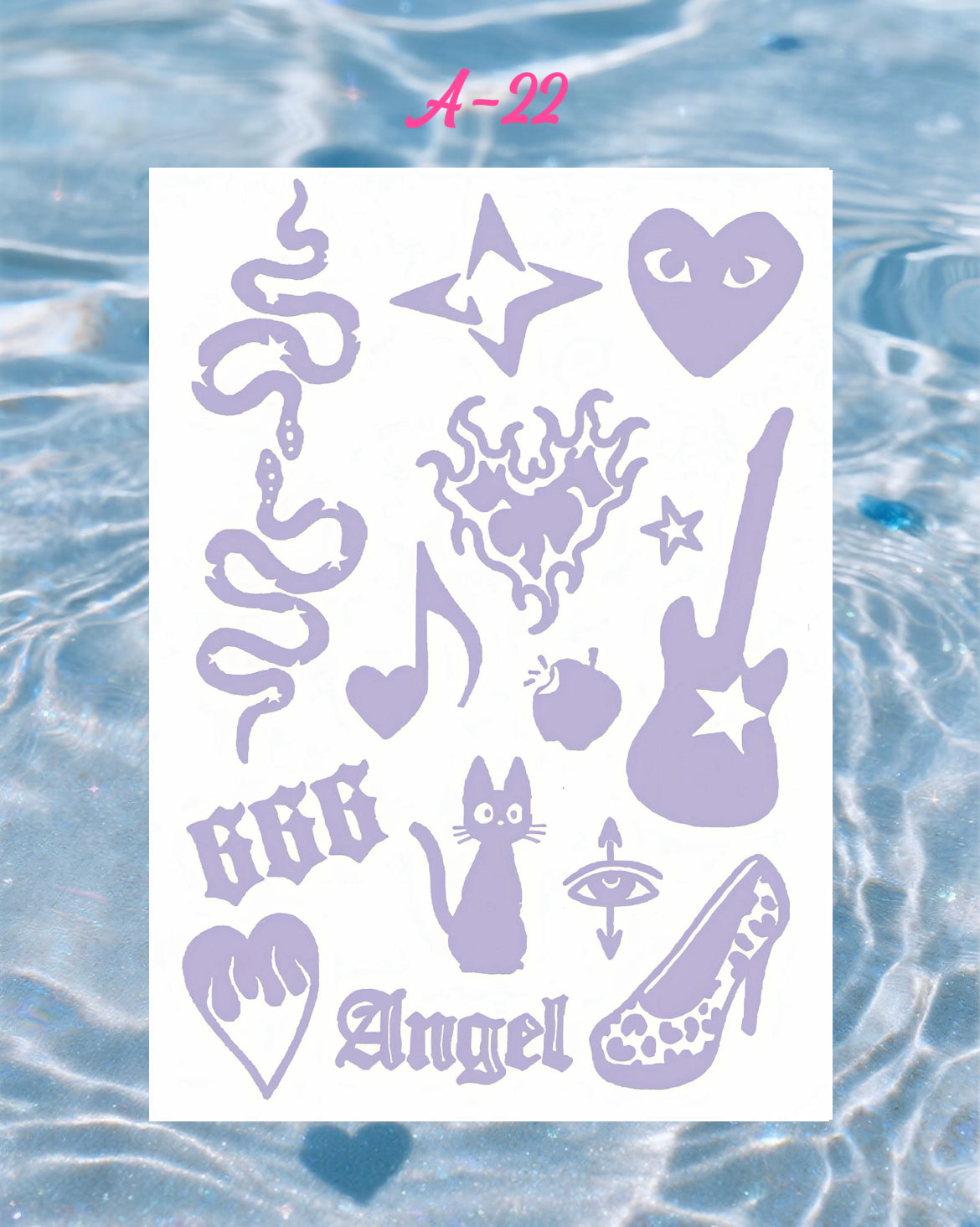 DIY Glitter Tattoo Sticker-A series