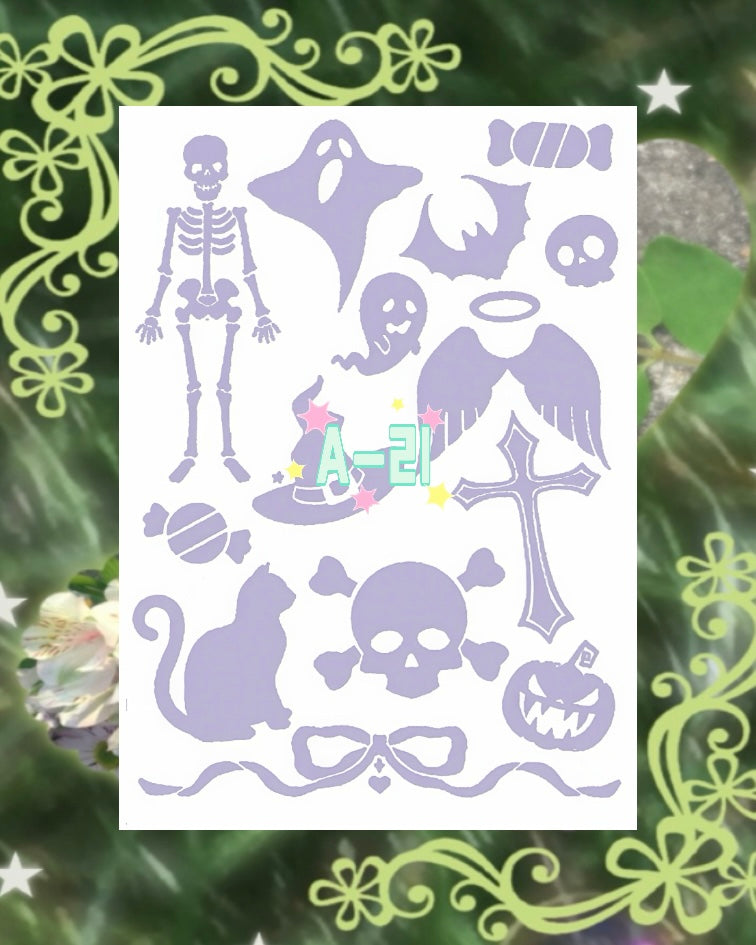 DIY Glitter Tattoo Sticker-A series