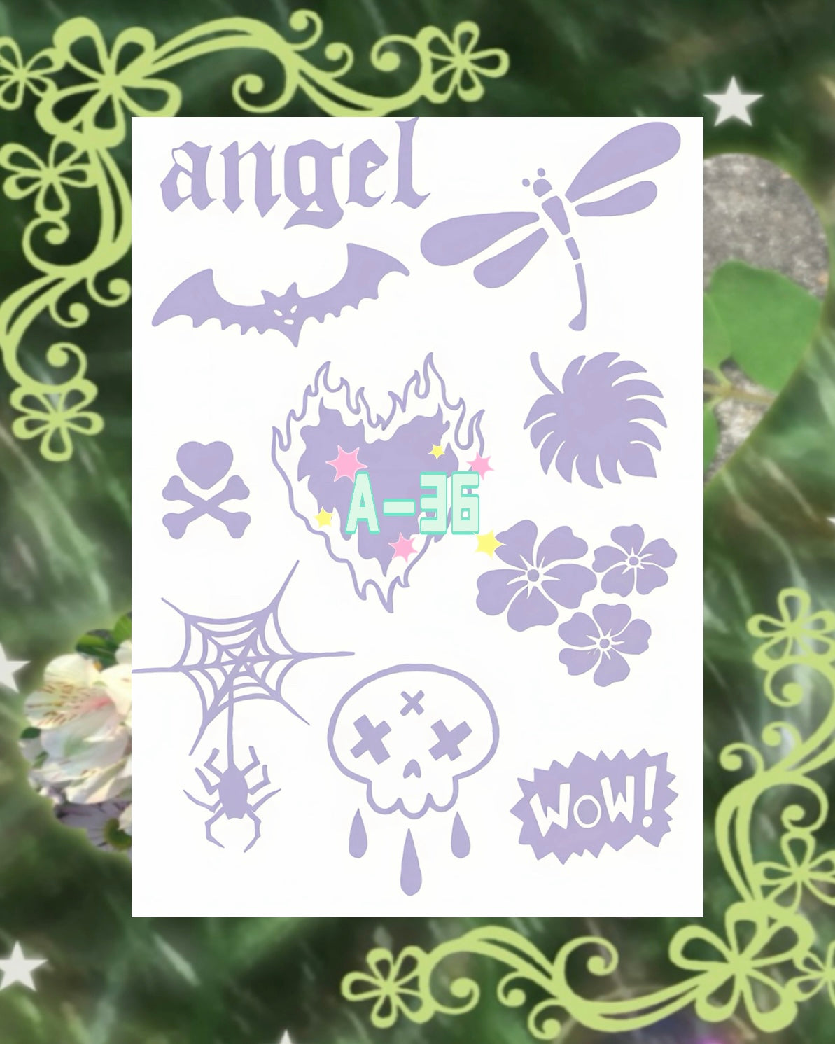 DIY Glitter Tattoo Sticker-A series