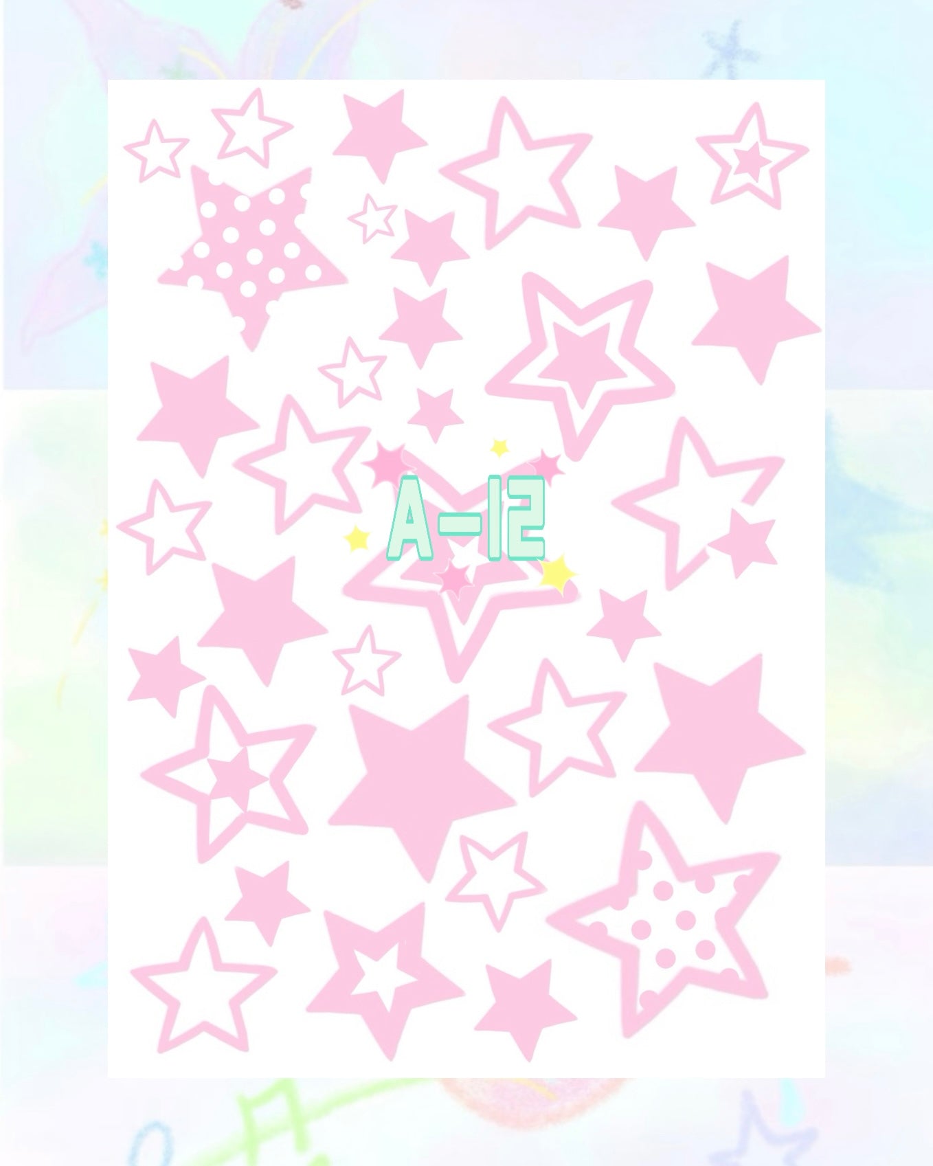 1 Sheet DIY Glitter Tattoos-A series