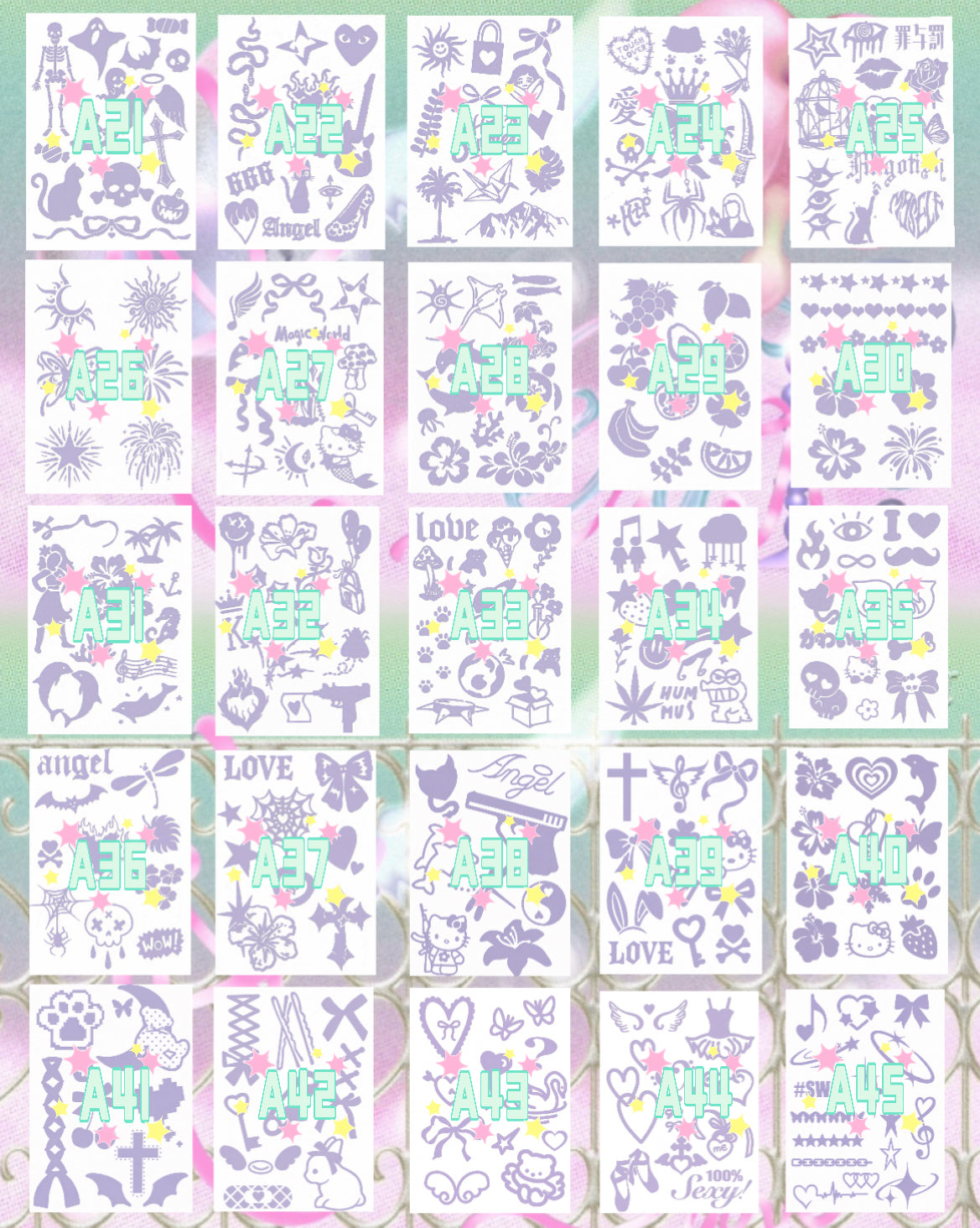 DIY Glitter Tattoo Sticker