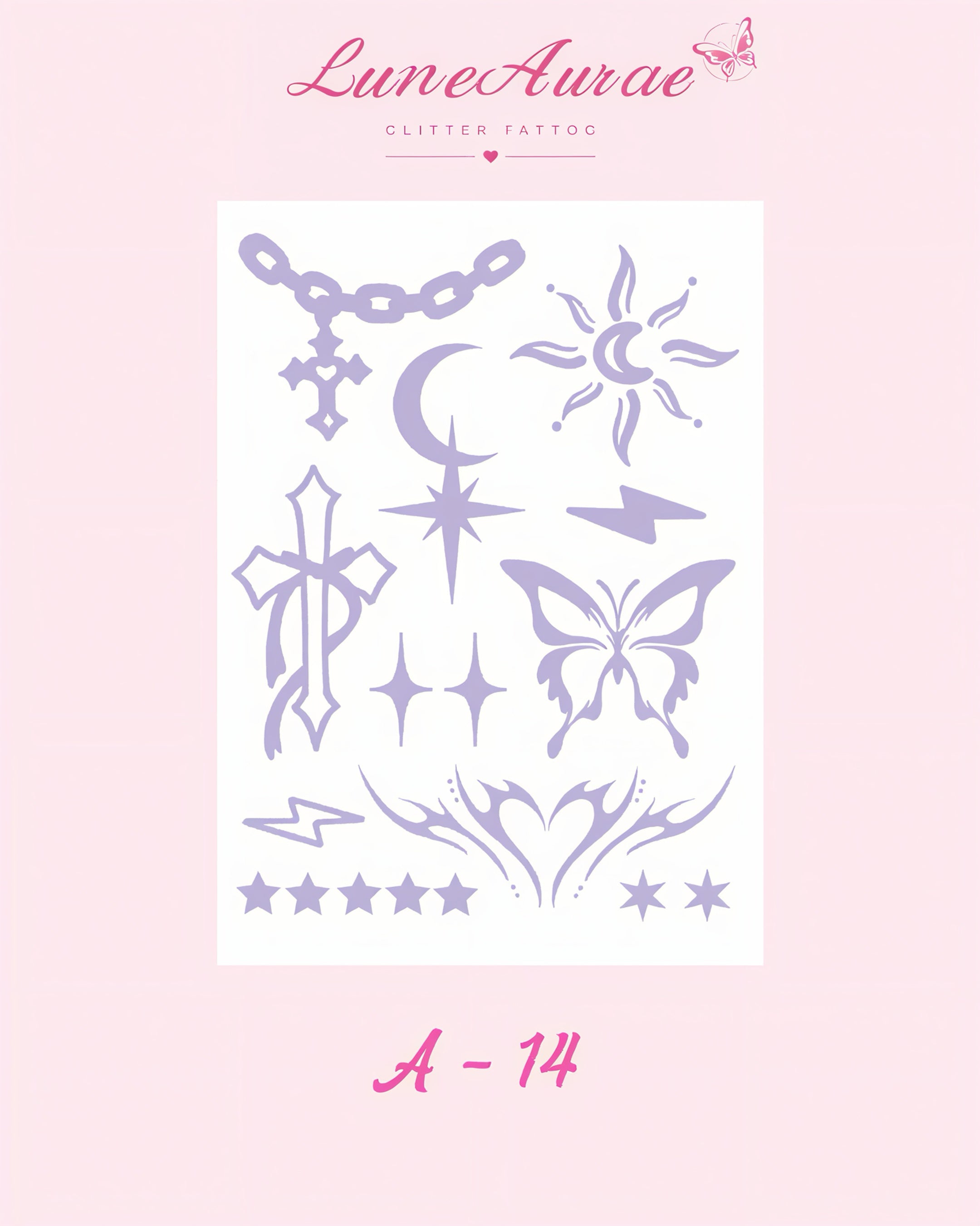DIY Glitter Tattoo Sticker-A series