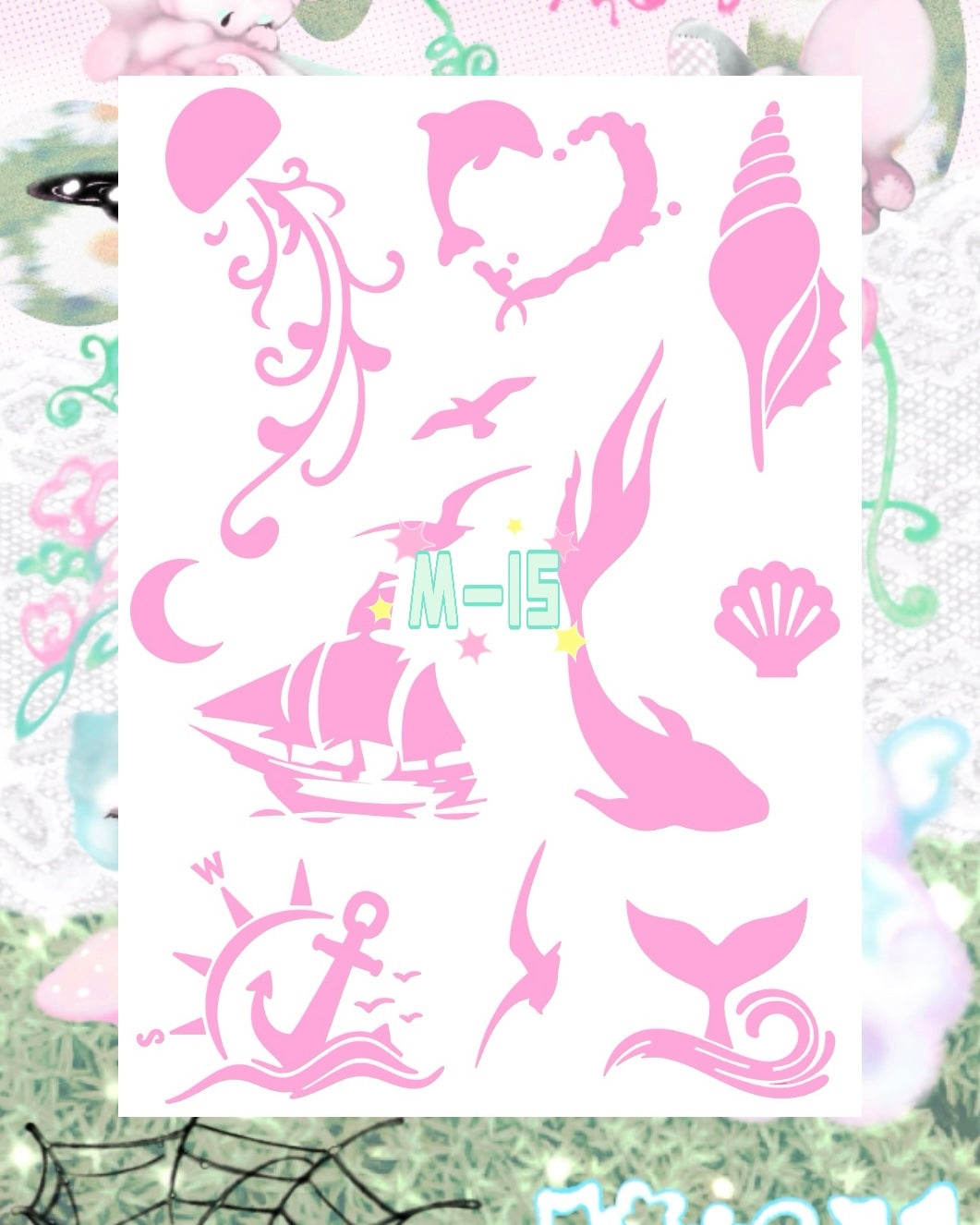 DIY Glitter Tattoo Sticker - M Series