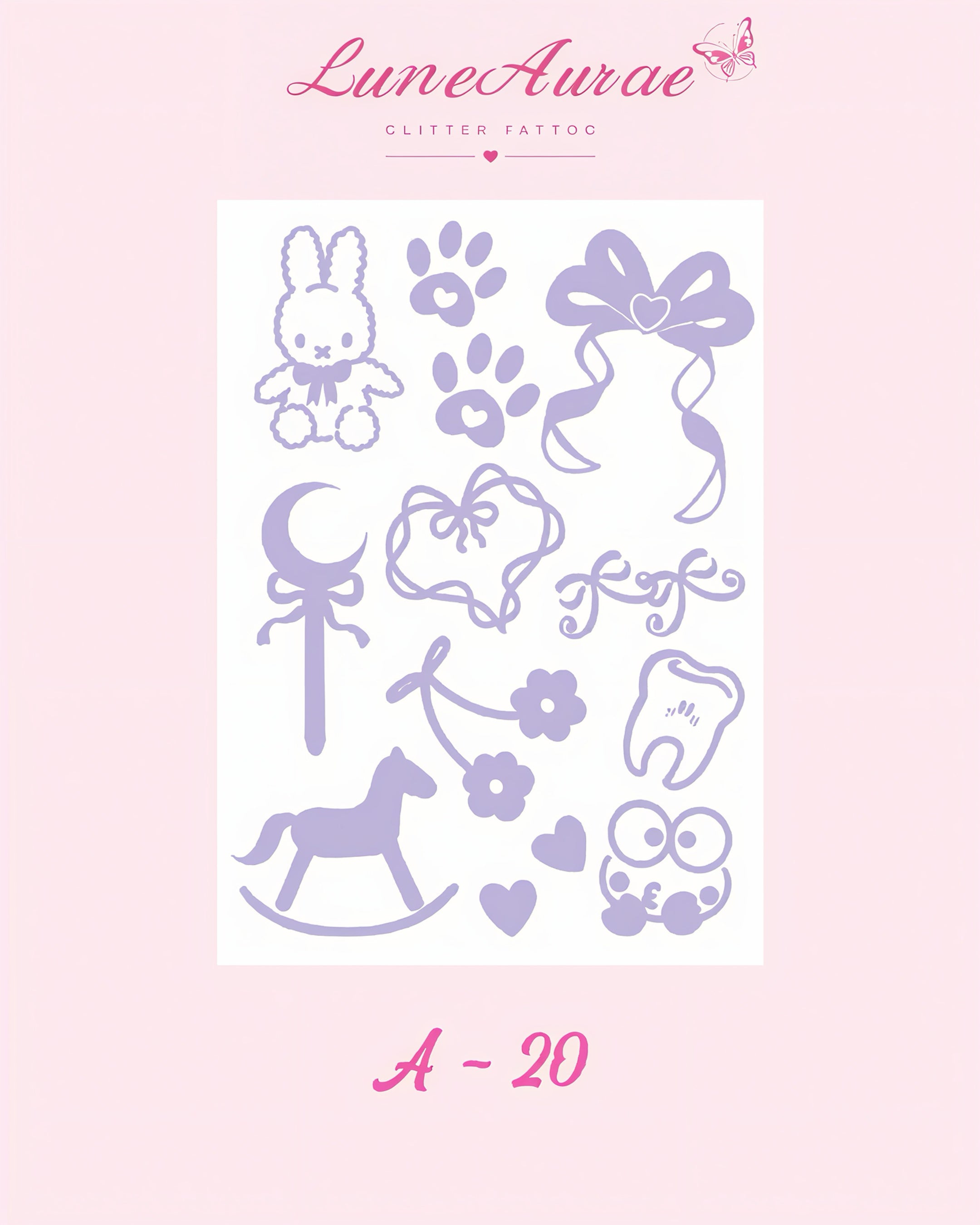 DIY Glitter Tattoo Sticker-A series