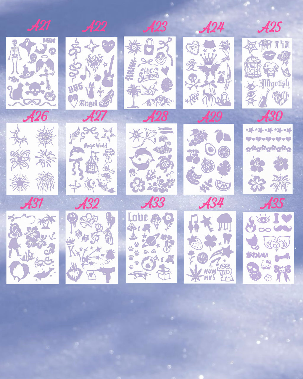 DIY Glitter Tattoo Sticker-Bulk Order