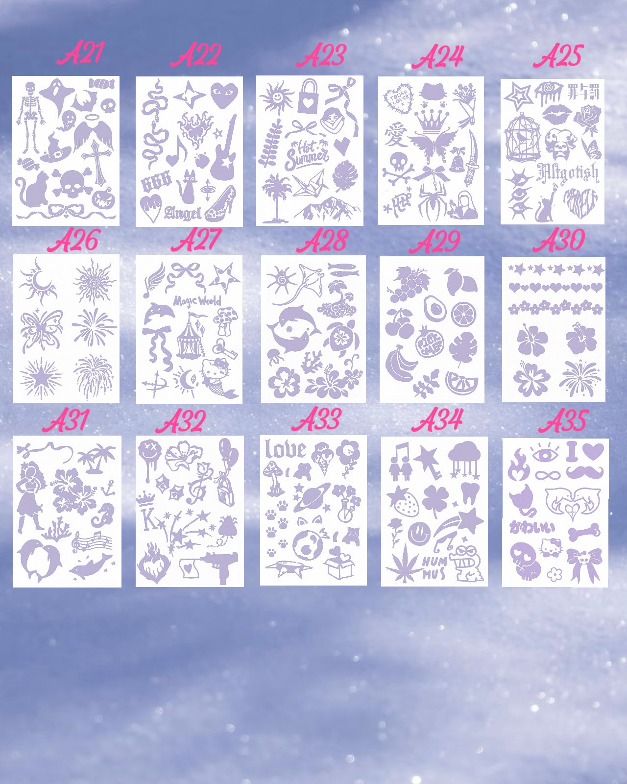 DIY Glitter Tattoo Sticker-Bulk Order