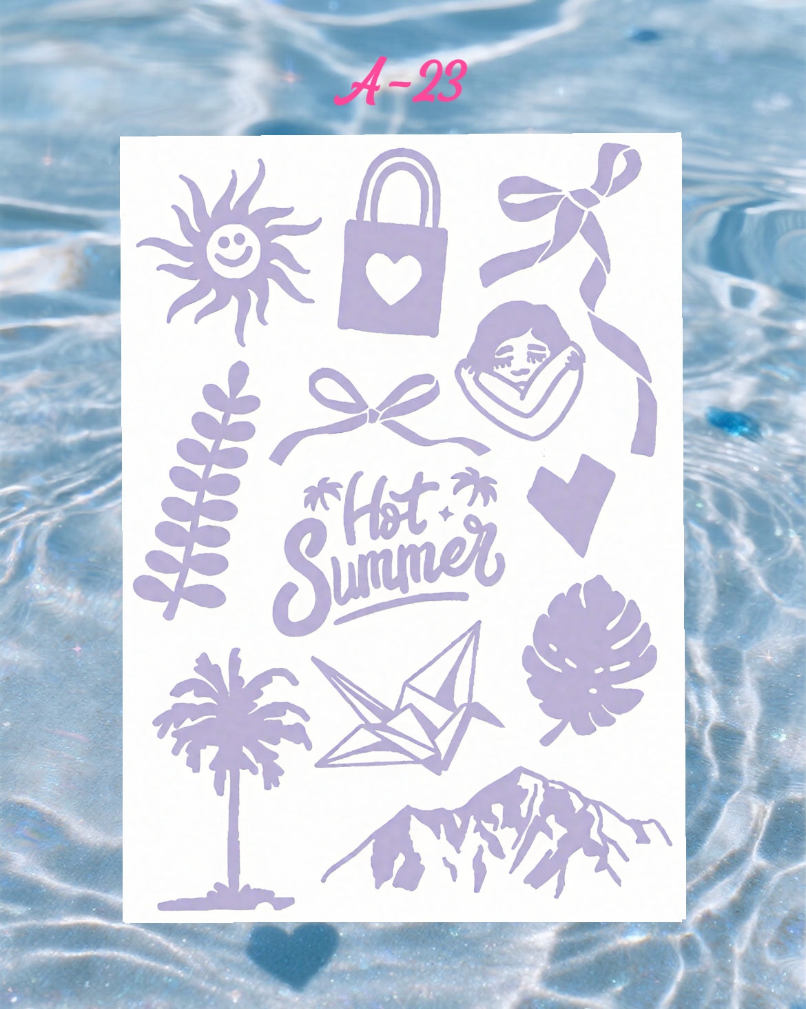 DIY Glitter Tattoo Sticker-A series