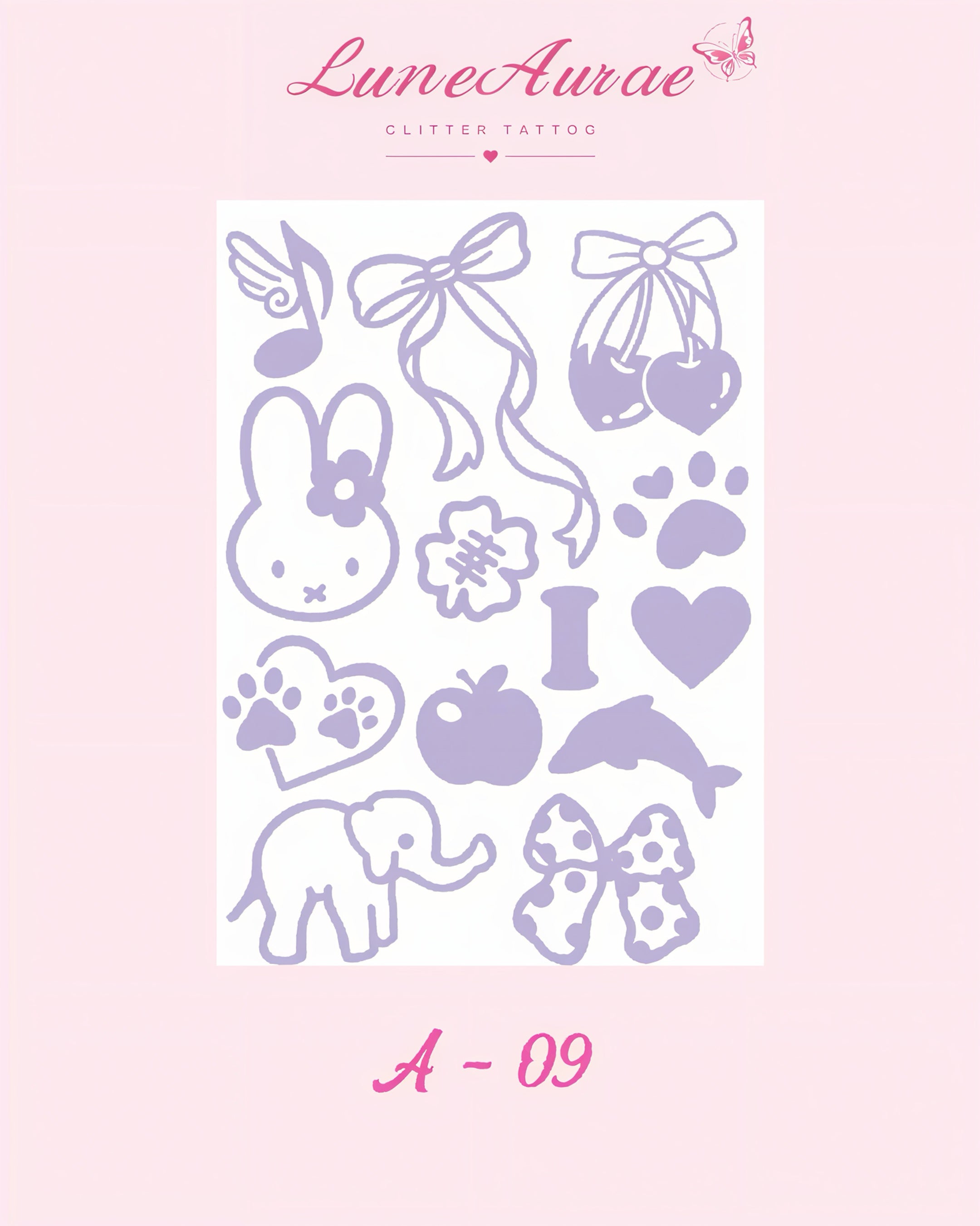 DIY Glitter Tattoo Sticker-A series