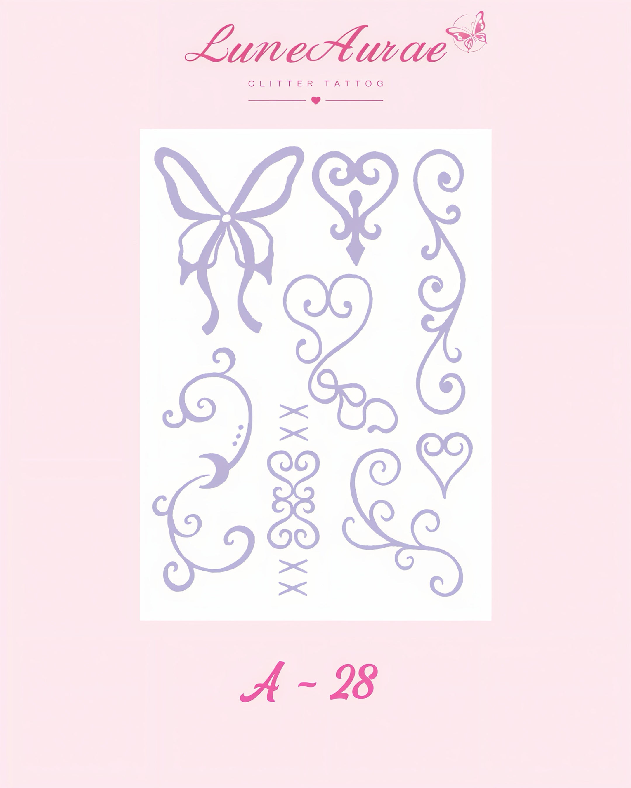 DIY Glitter Tattoo Sticker-A series