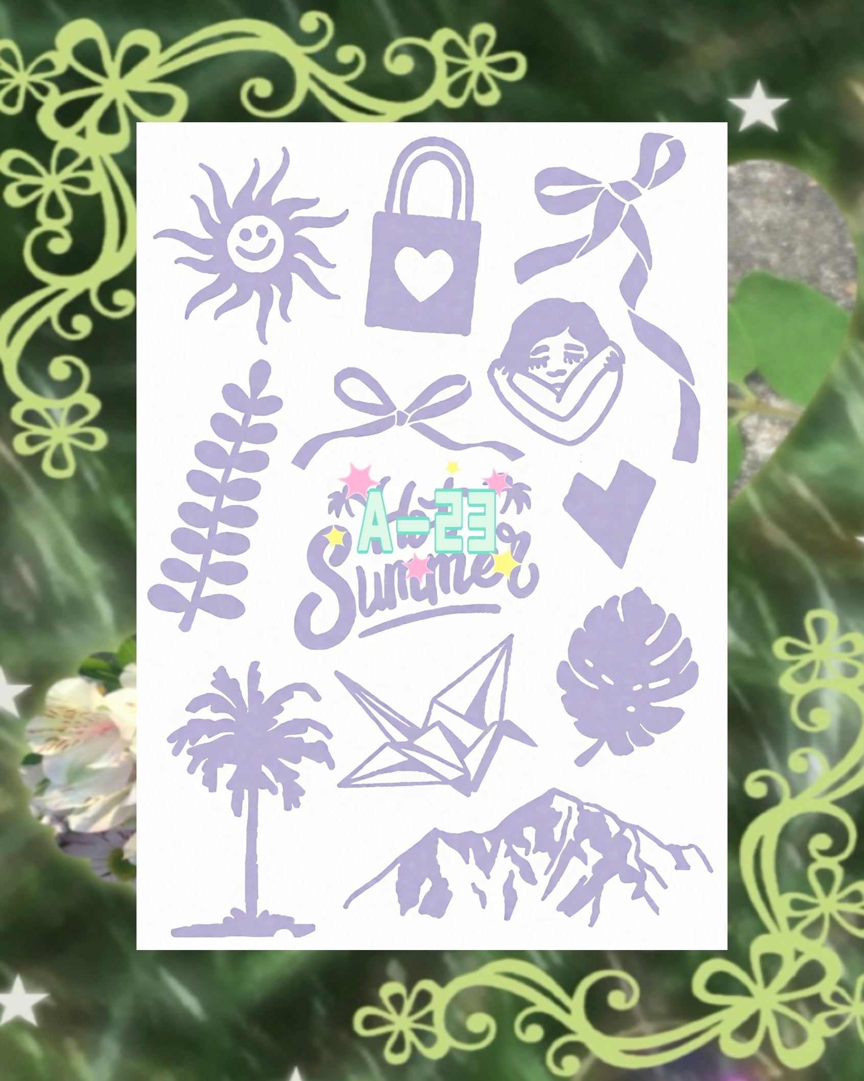 DIY Glitter Tattoo Sticker-A series