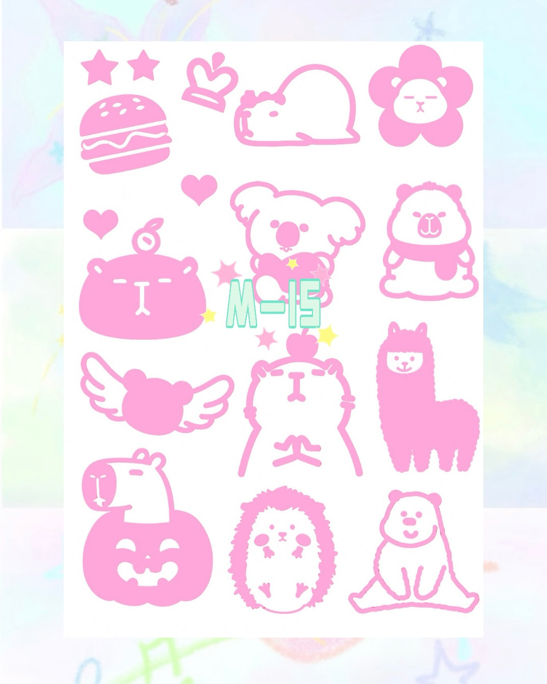 1 Sheet DIY Glitter Tattoos - M Series