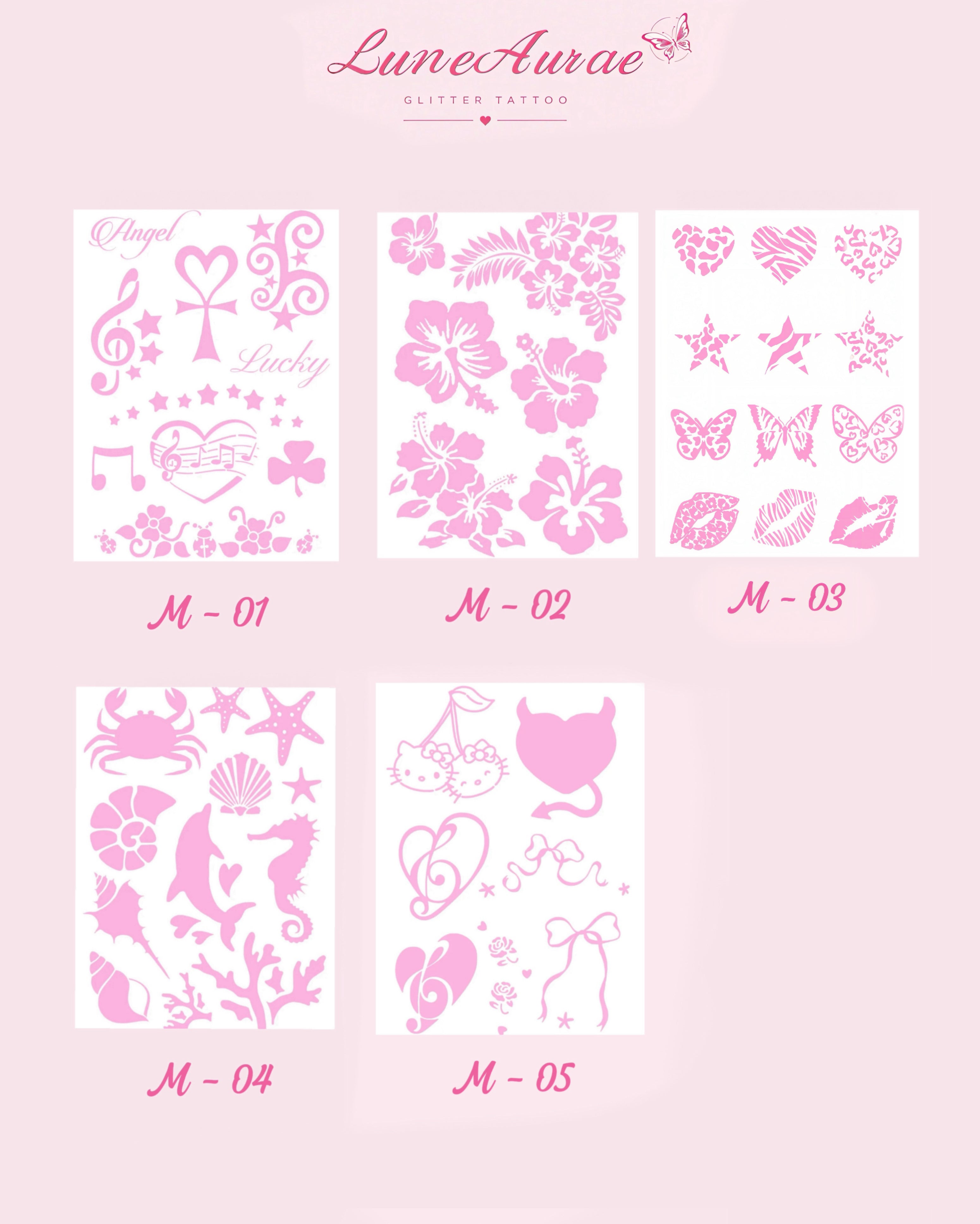 DIY Glitter Tattoo Sticker - M Series