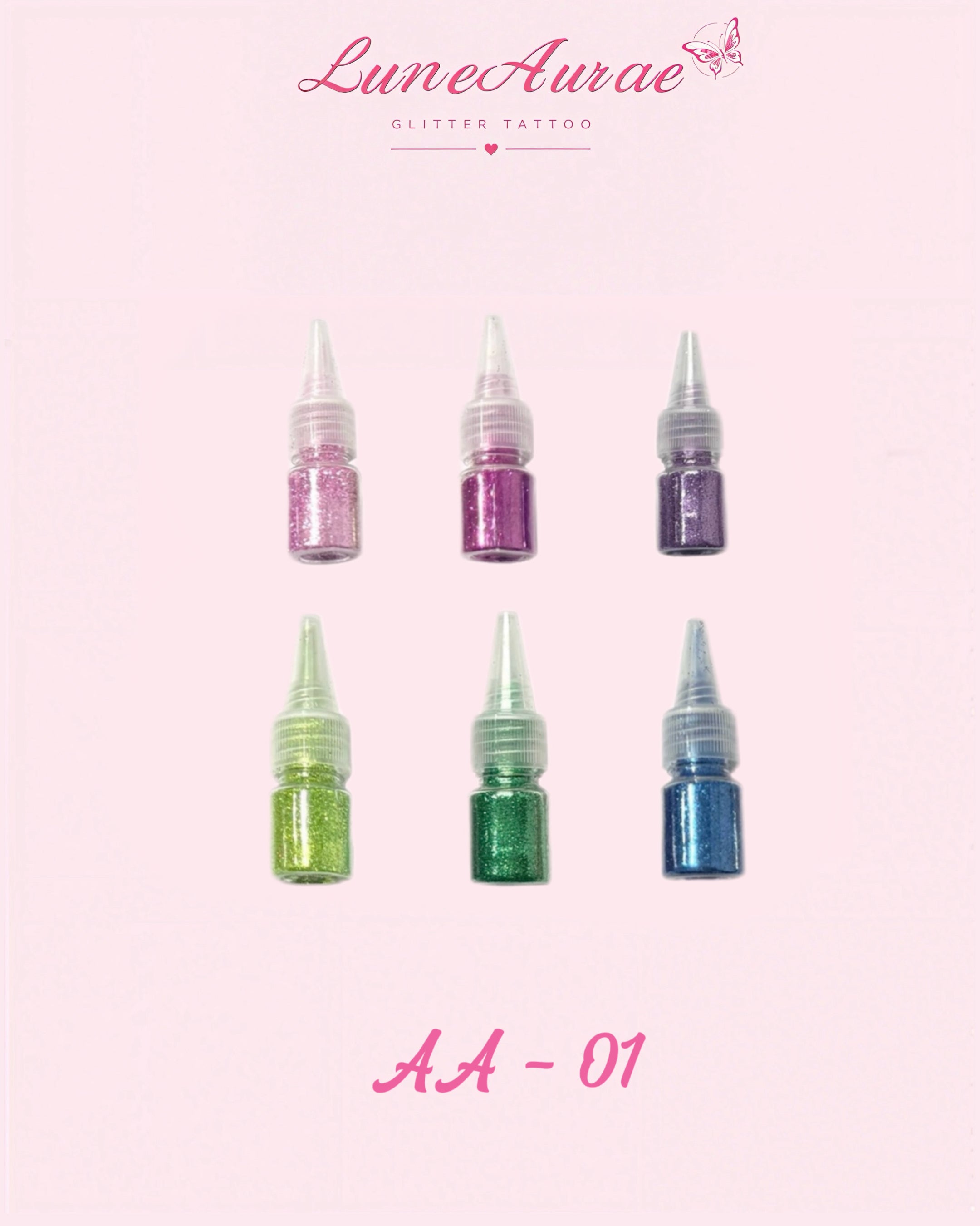 DIY Glitter Tattoo Sticker Set -A series