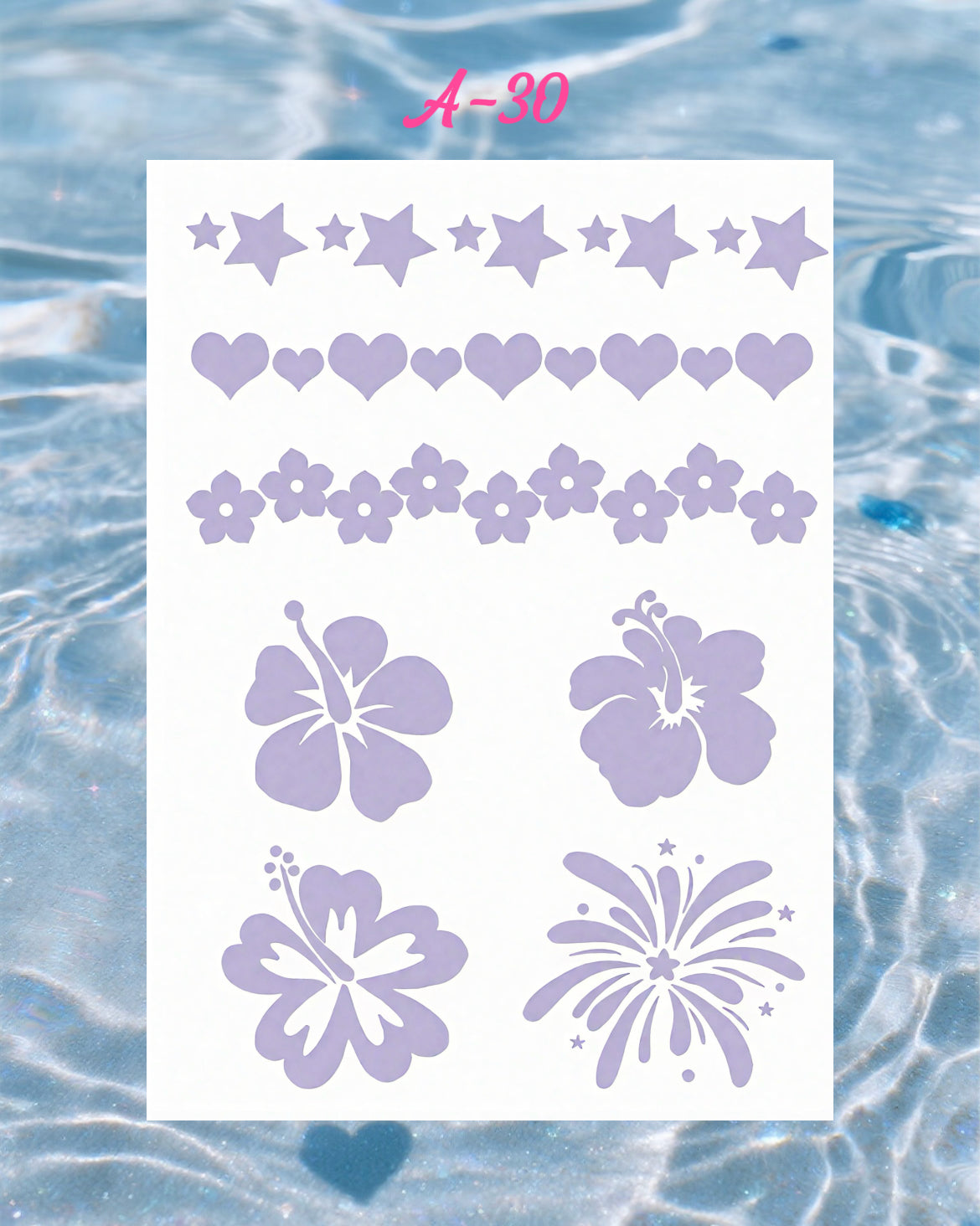 DIY Glitter Tattoo Sticker-A series