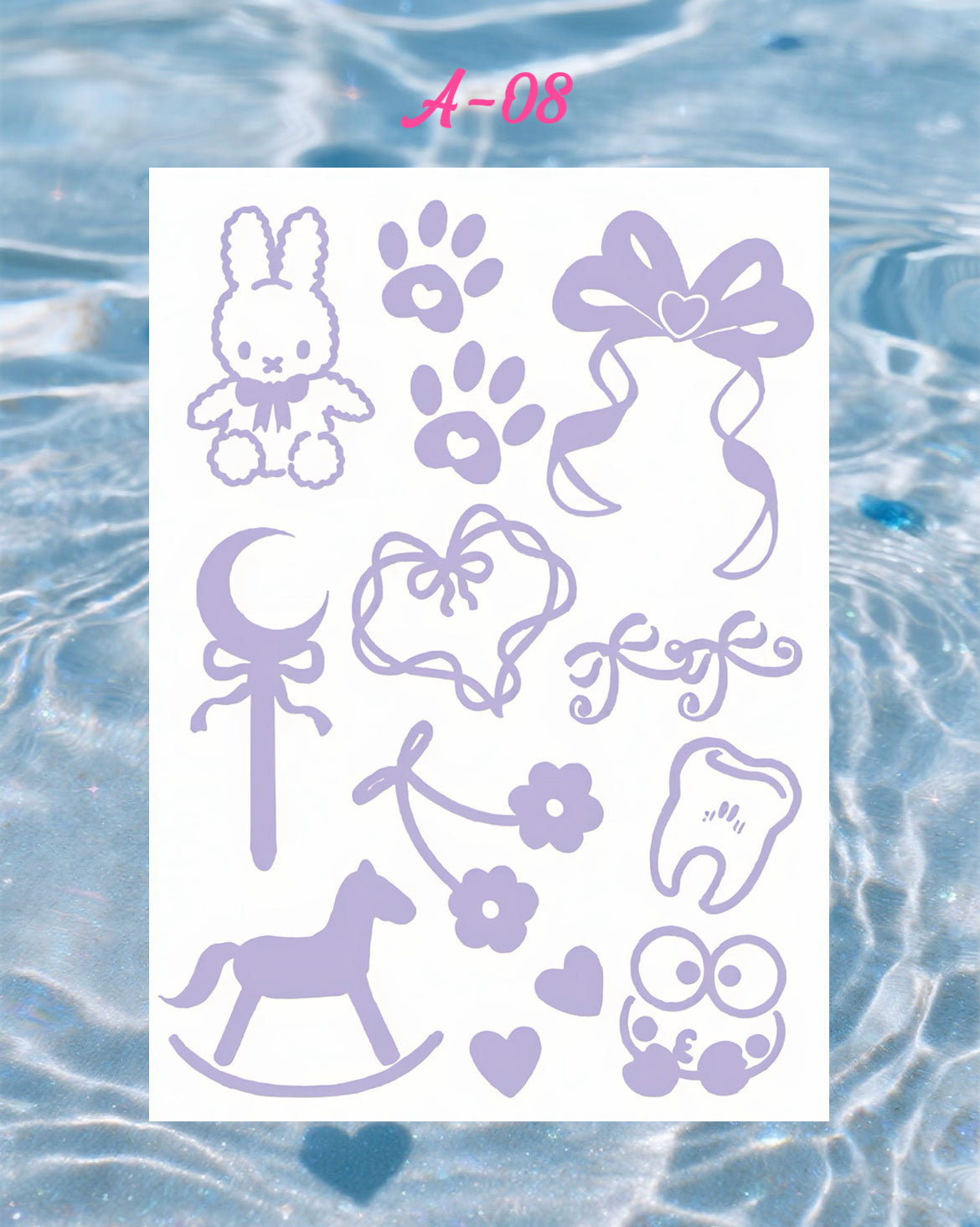DIY Glitter Tattoo Sticker-A series