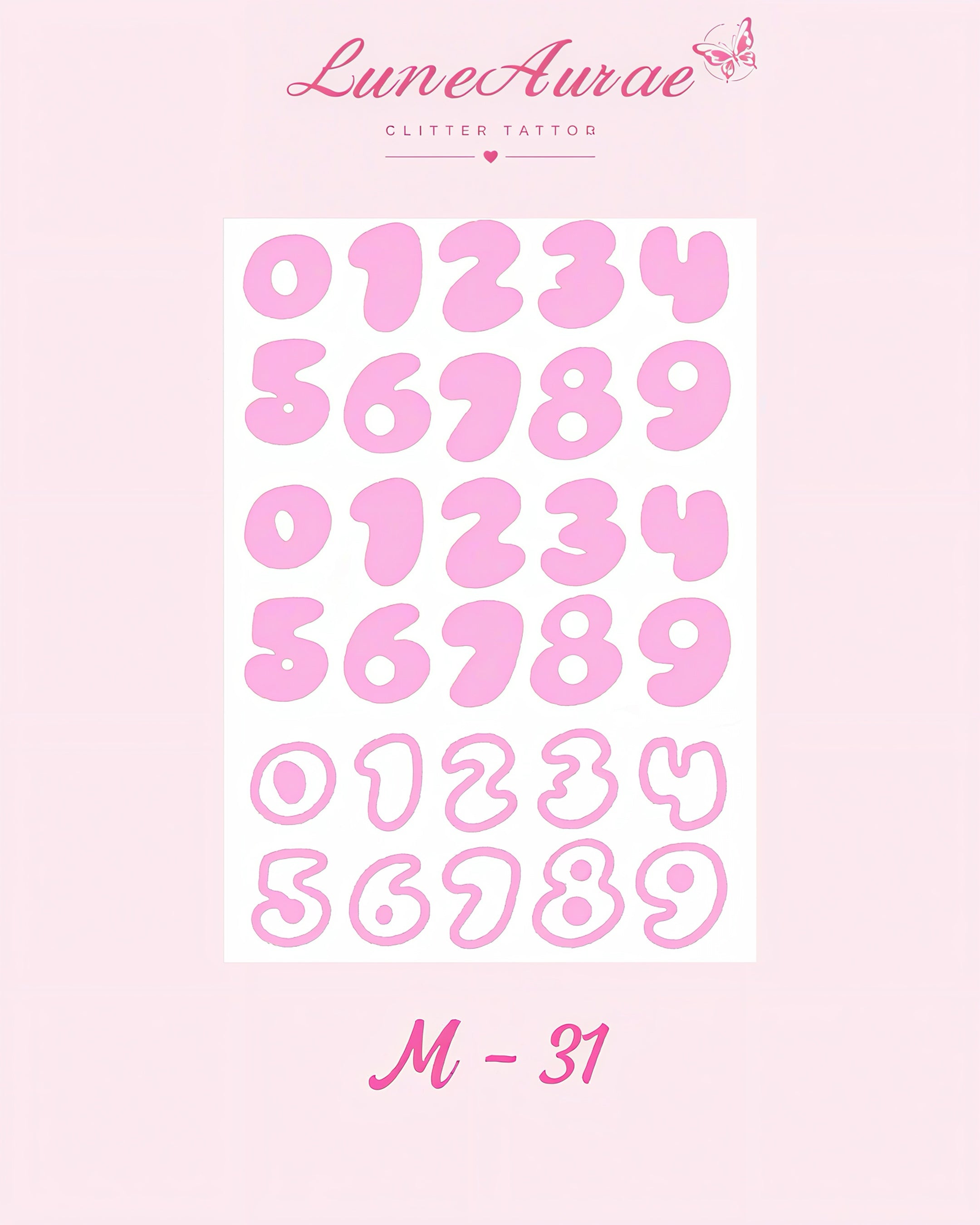 DIY Glitter Tattoo Sticker - M Series